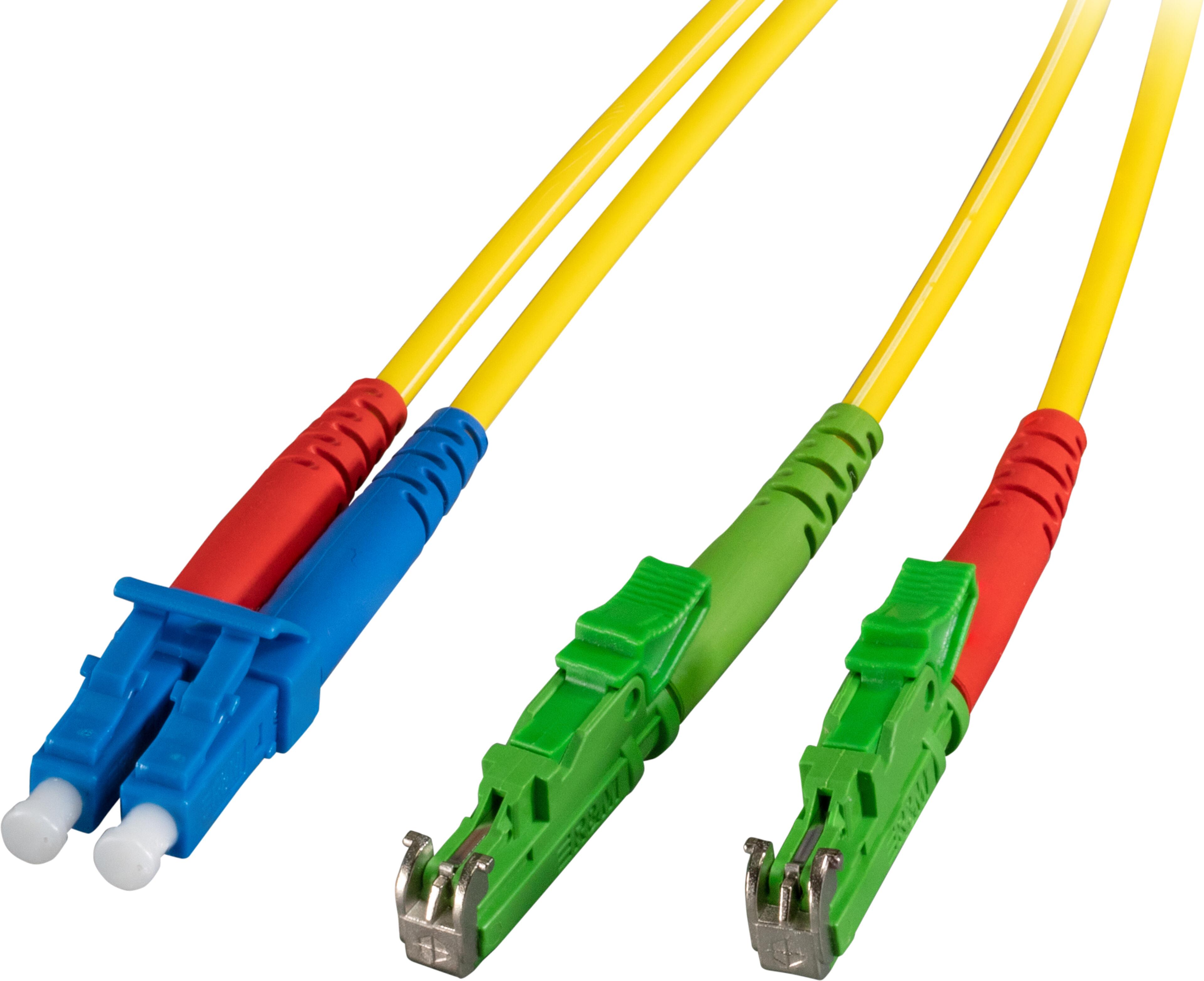 LWL Kabel siec. Duplex E2000-LC 1 m 9 µ