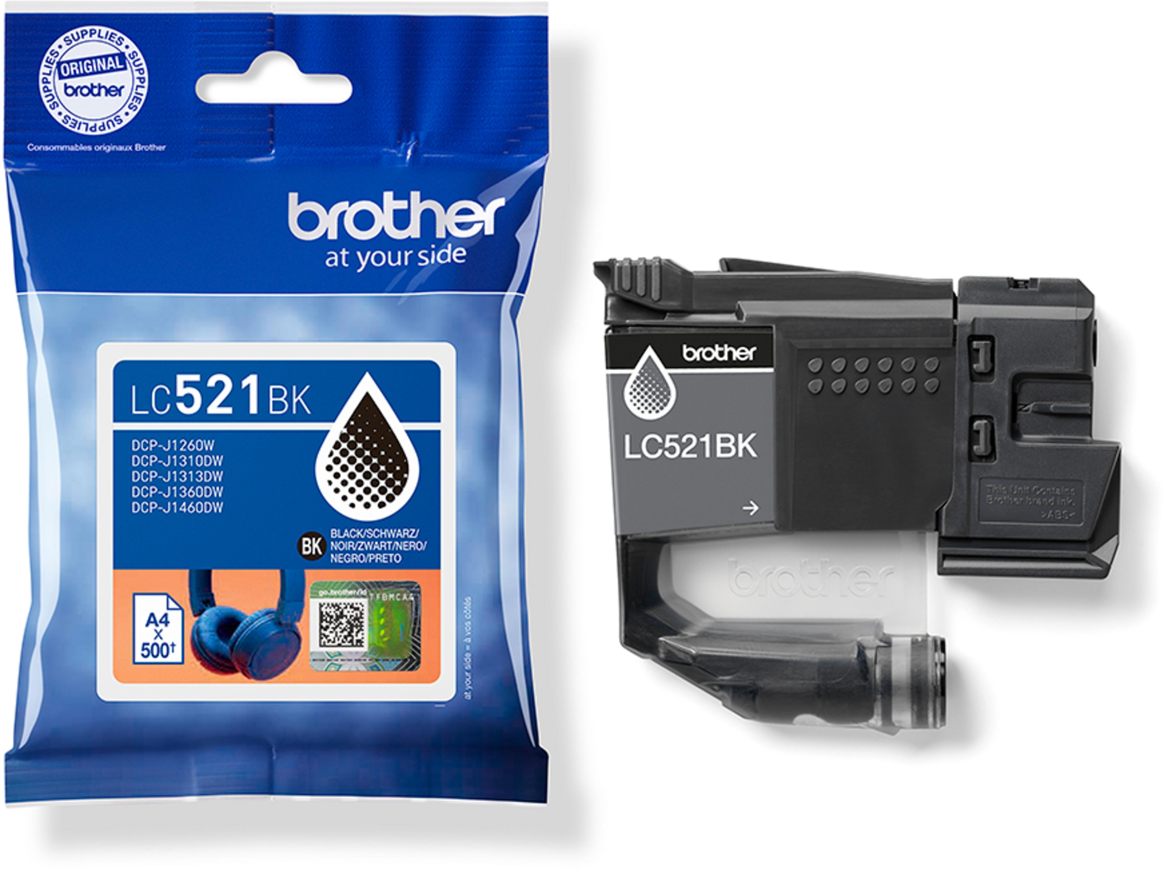 Brother LC521BK Tinte schwarz
