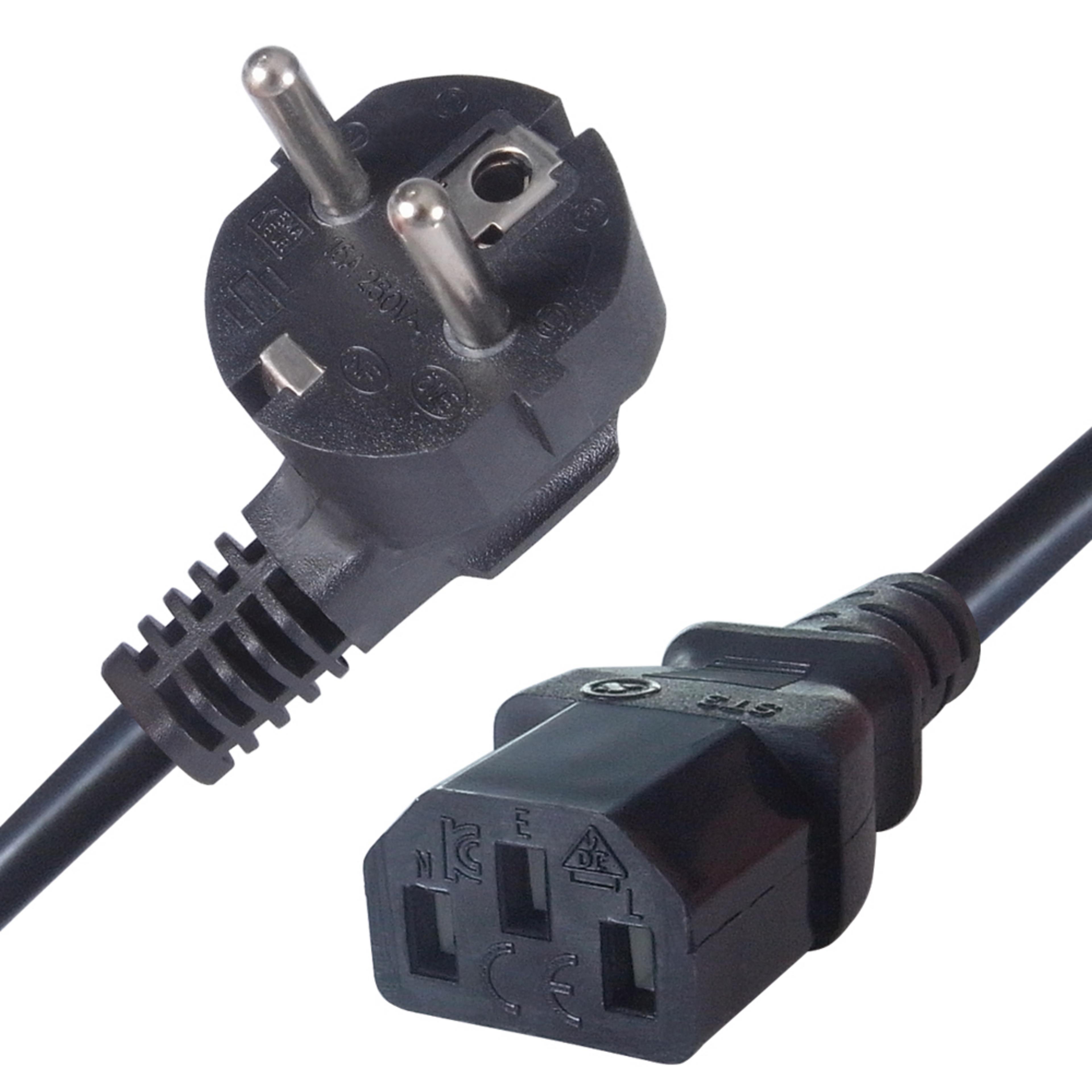 2M EU Power Cable 16A Schuko > C13 16A