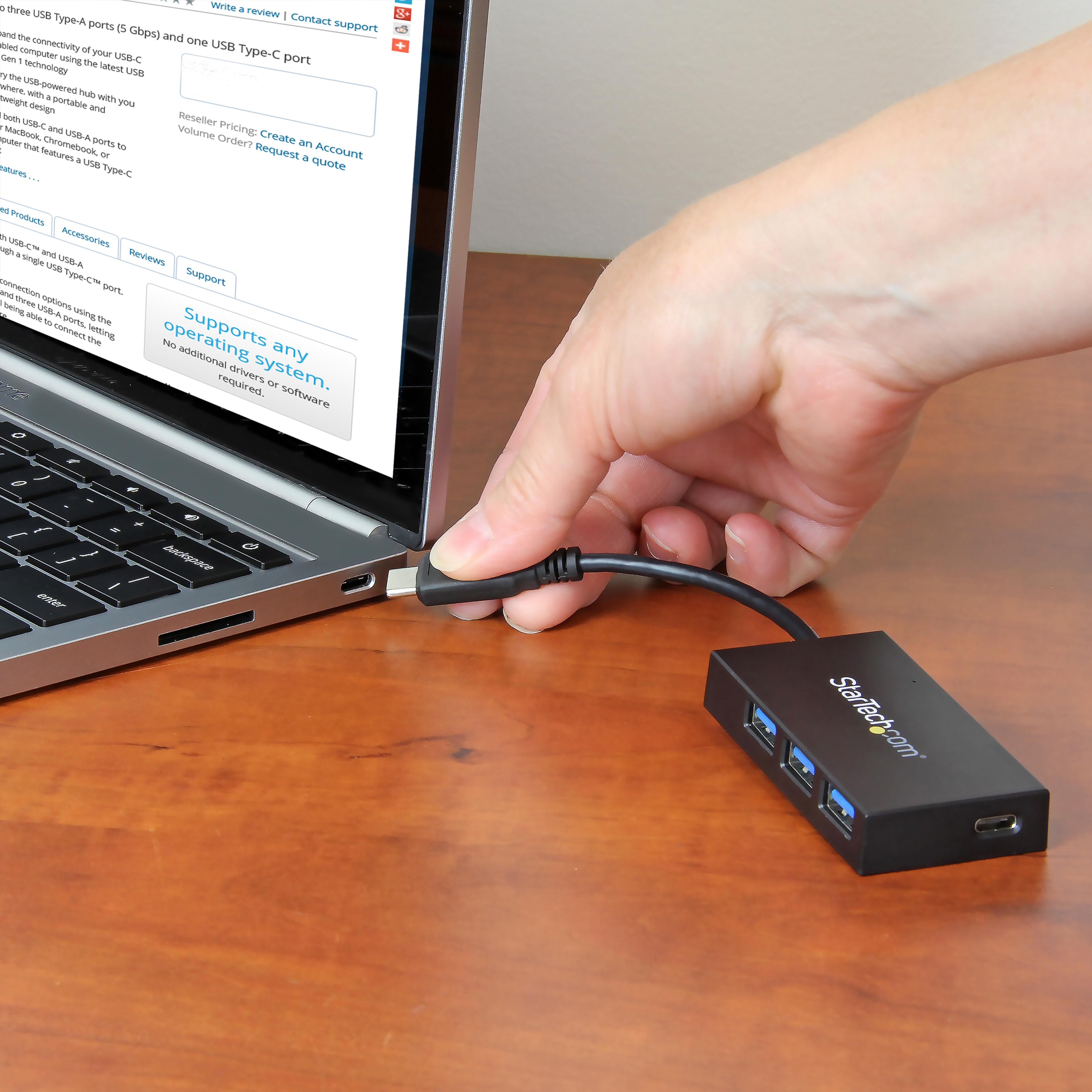 StarTech USB Hub 3.0 4-port Type-C Black