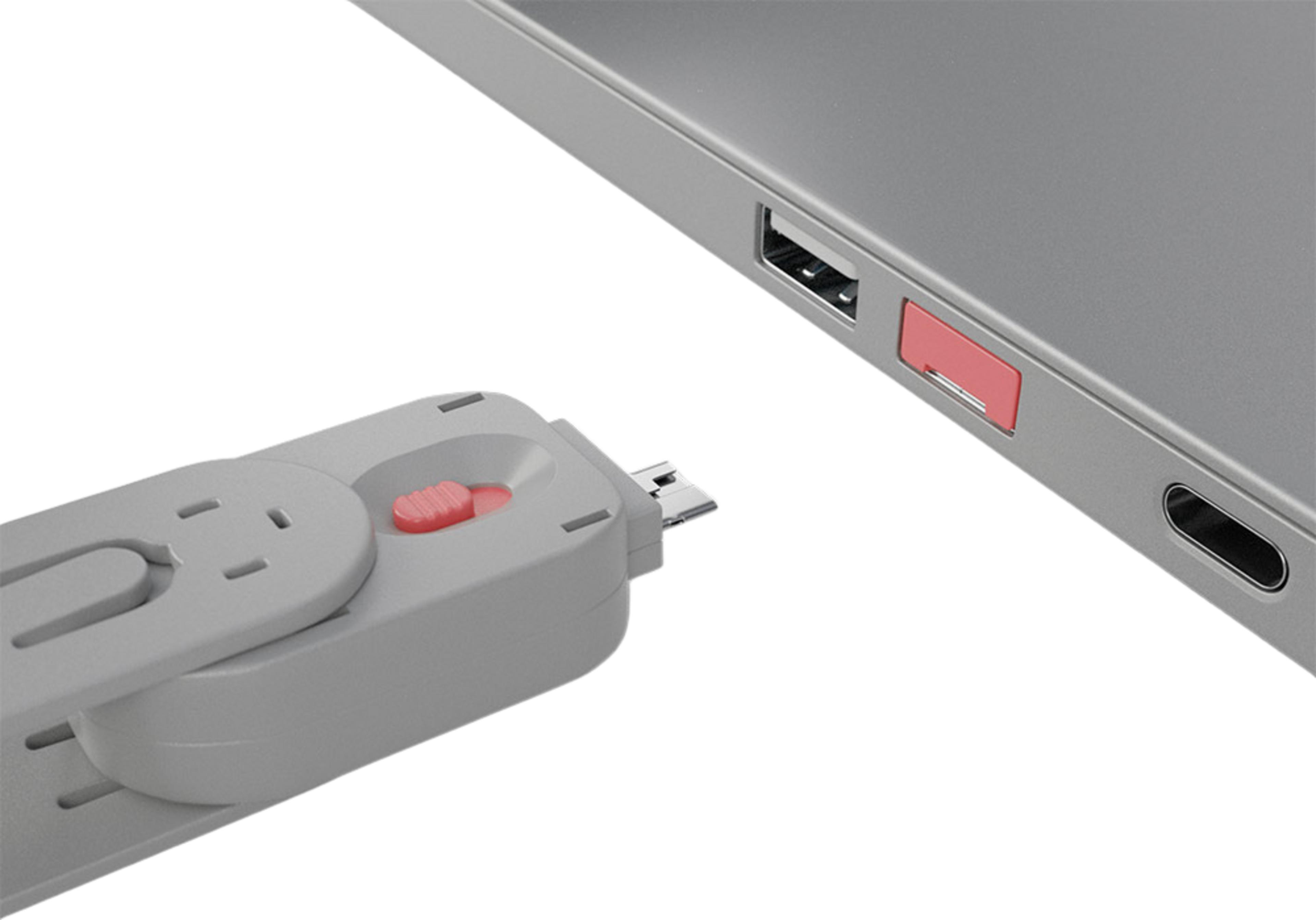 Blocca porte USB-A rosa 4 pz. + 1 chiave