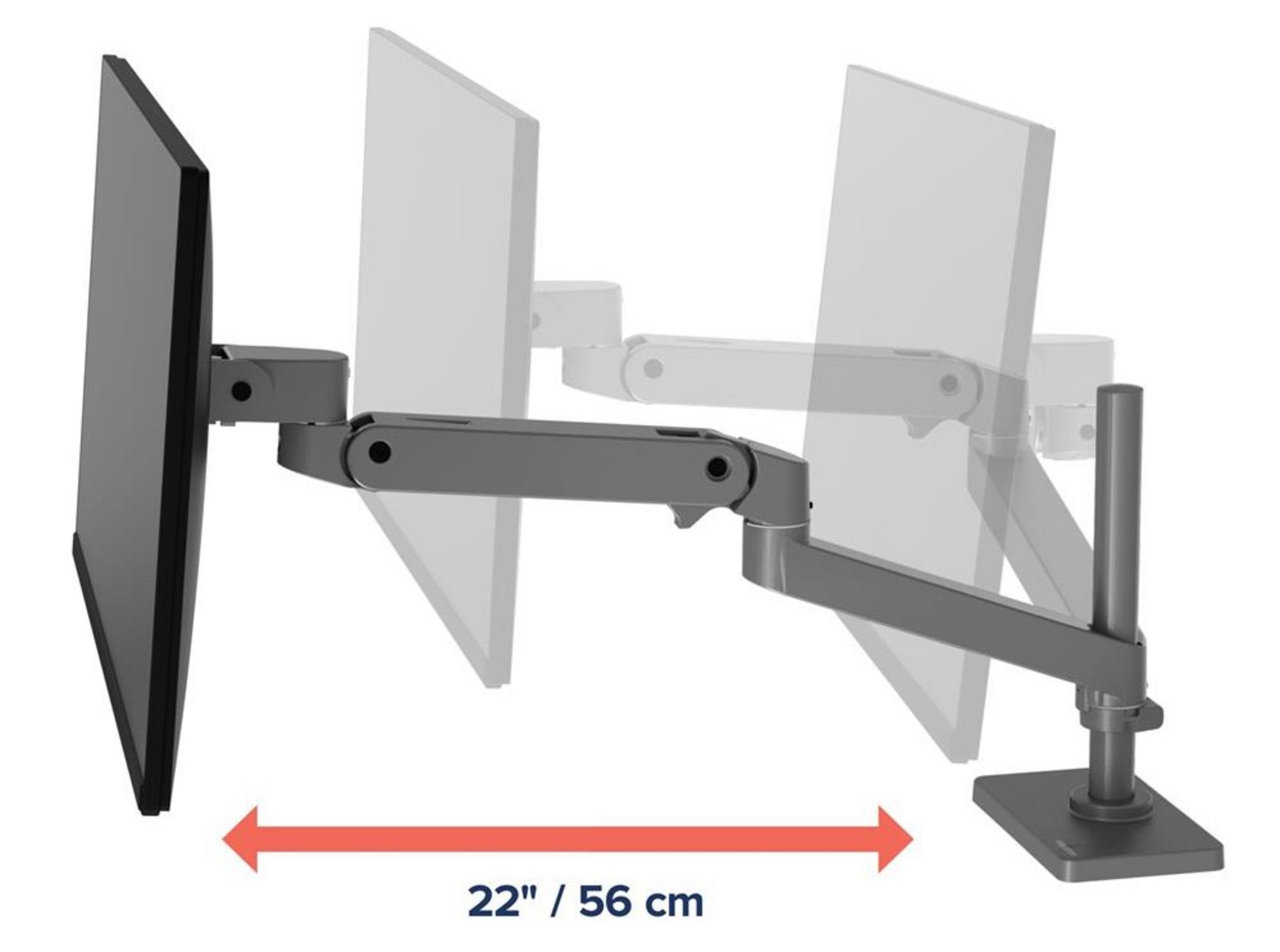 Ergotron LX Pro TallPole MonitorArm Grey