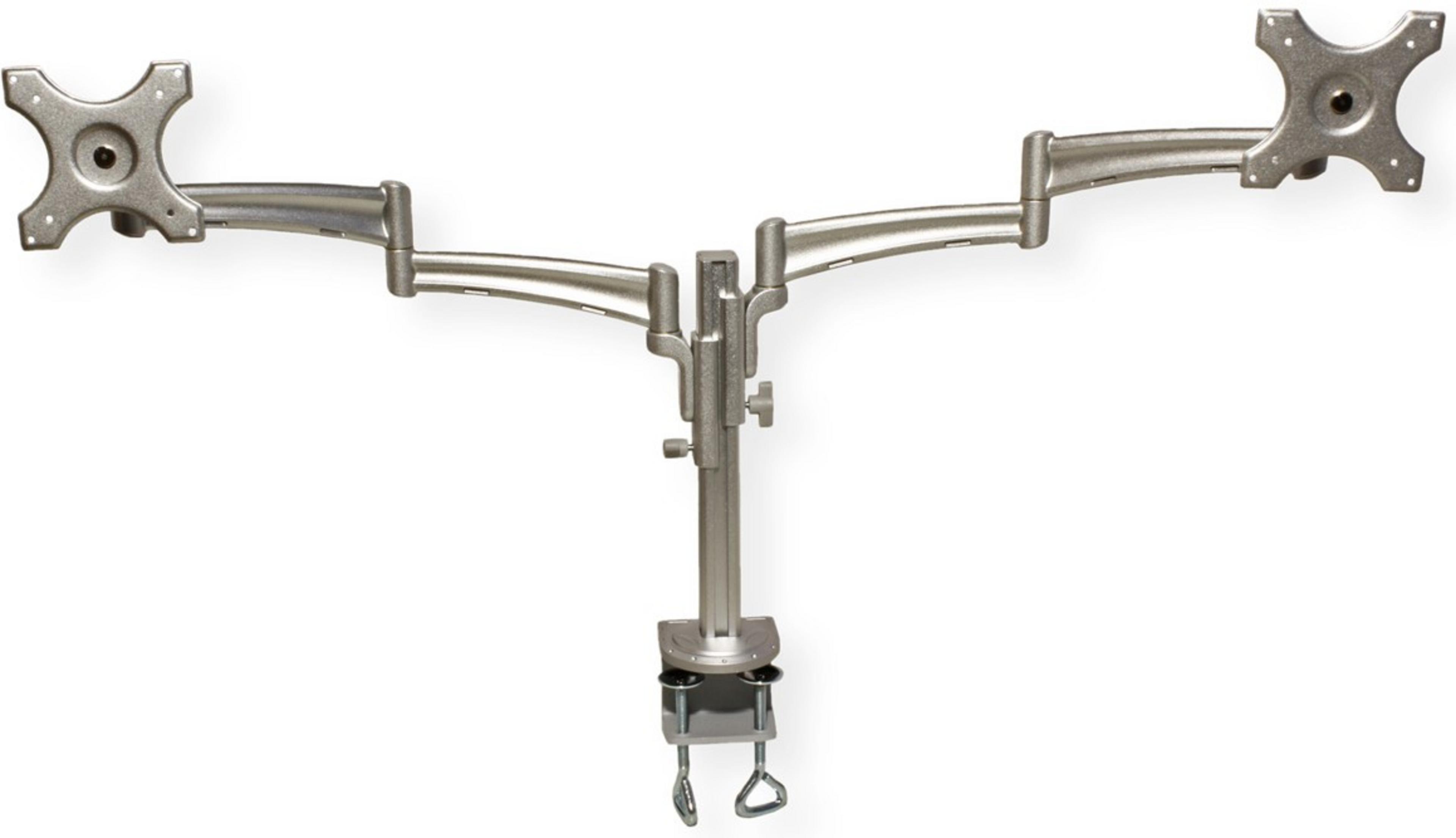 VALUE Dual Monitor Arm Desk Mount Grey