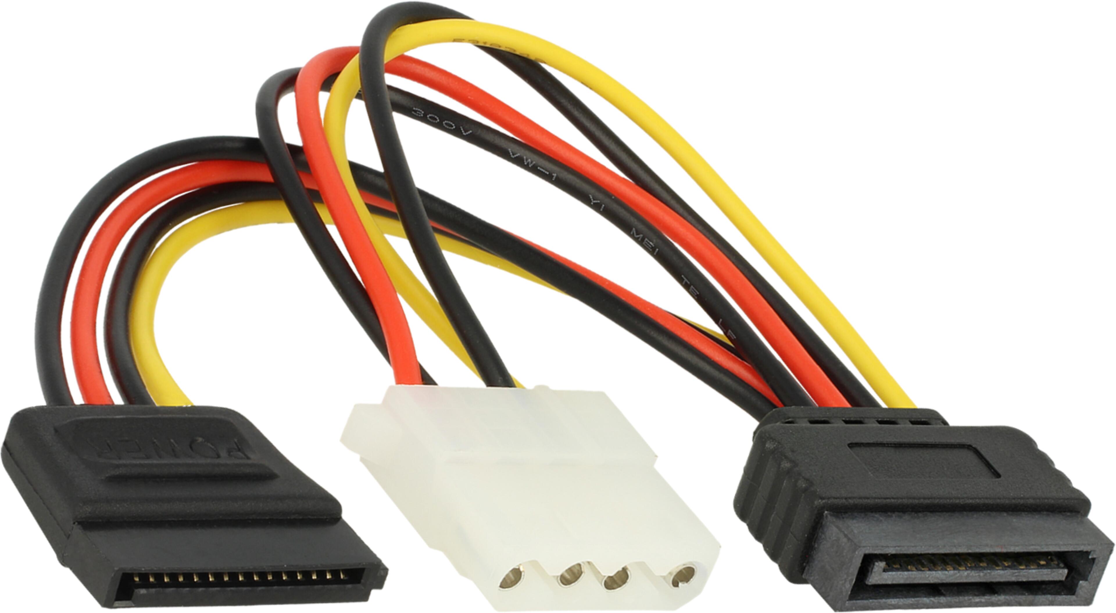 Kabel SATA 15p. k. - SATA 15p. z.+4p. z.