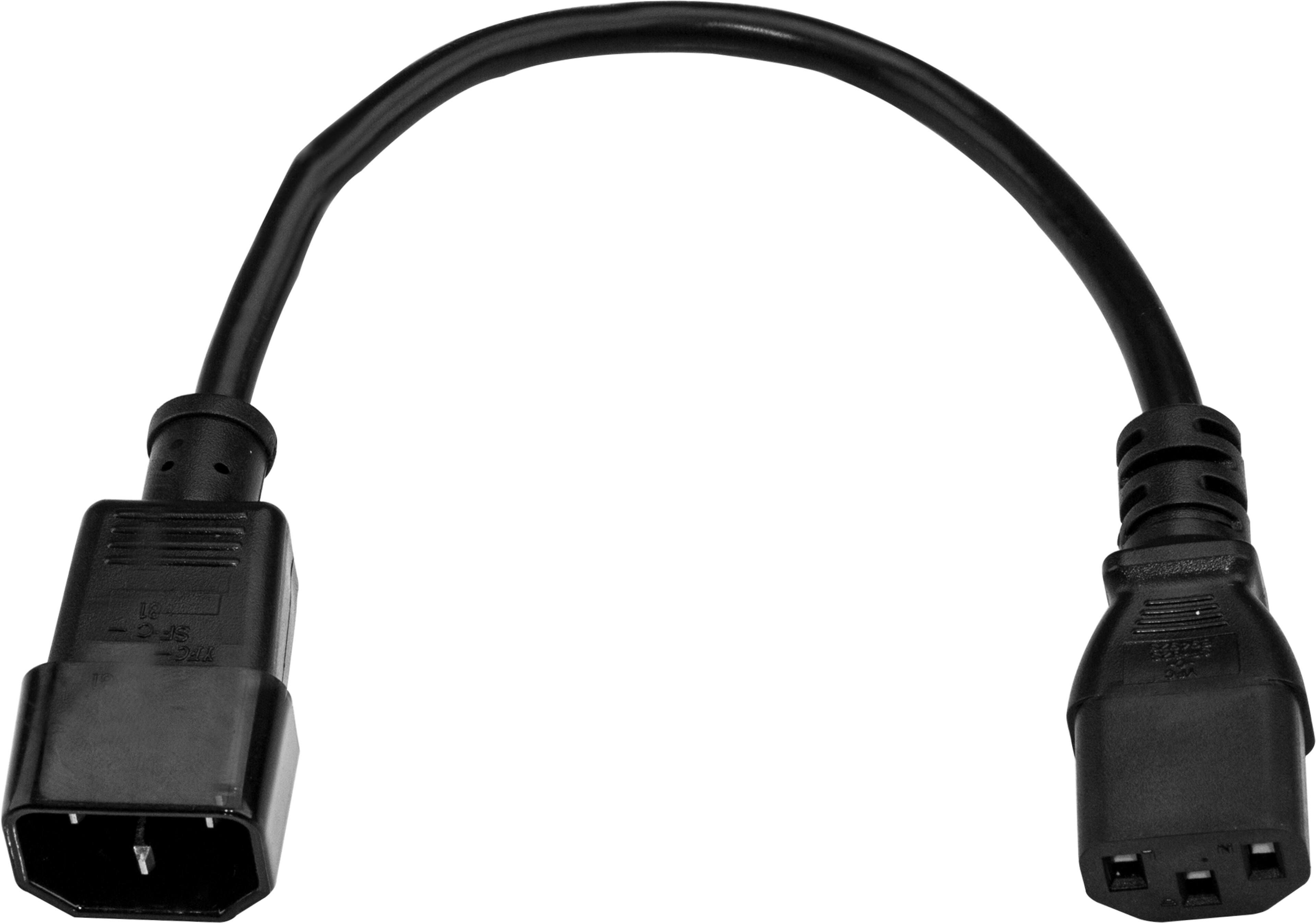 Power Cable C13 - C14 1m Black
