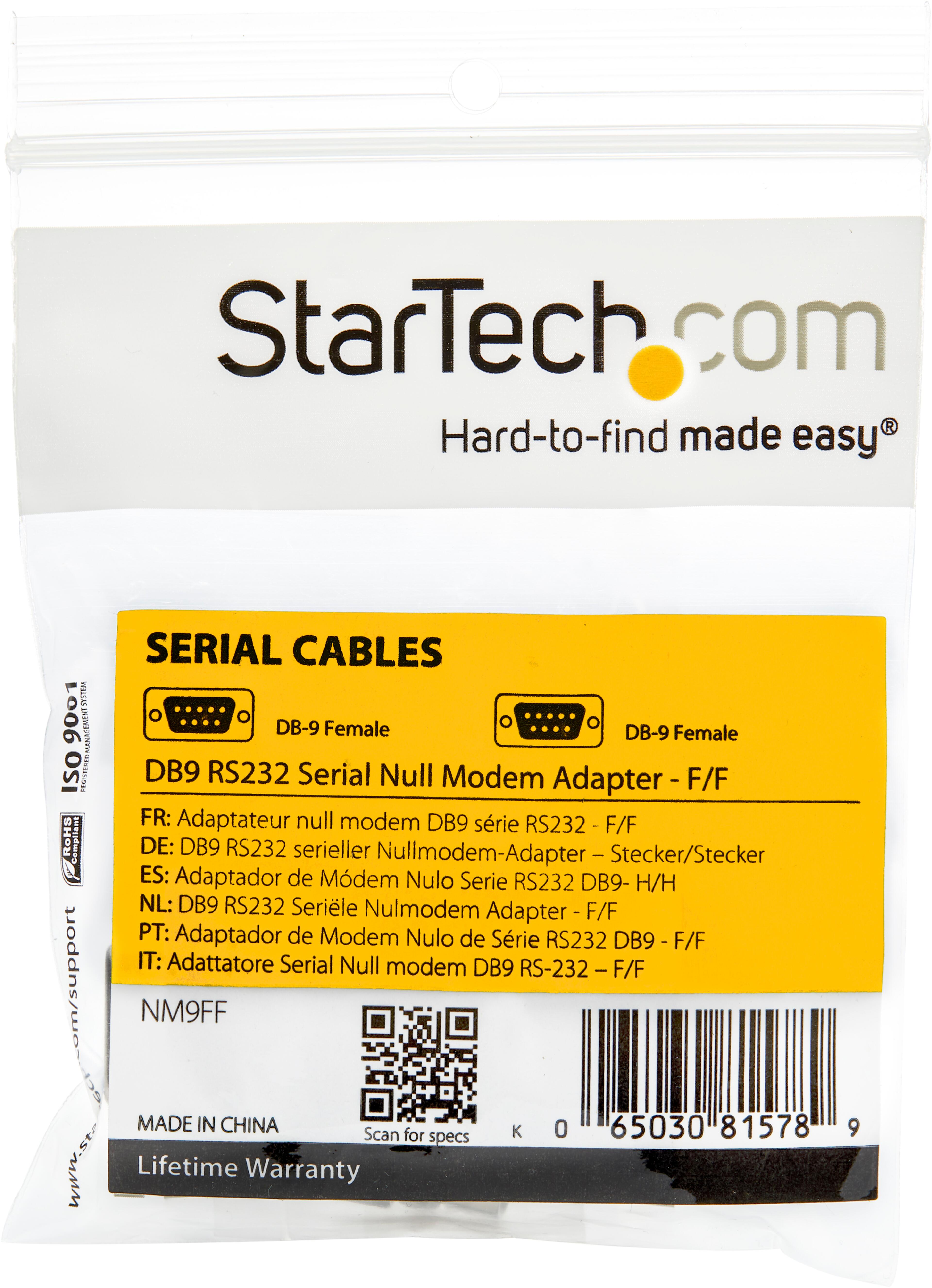StarTech Null Modem Adapter DB9/f-DB9/f
