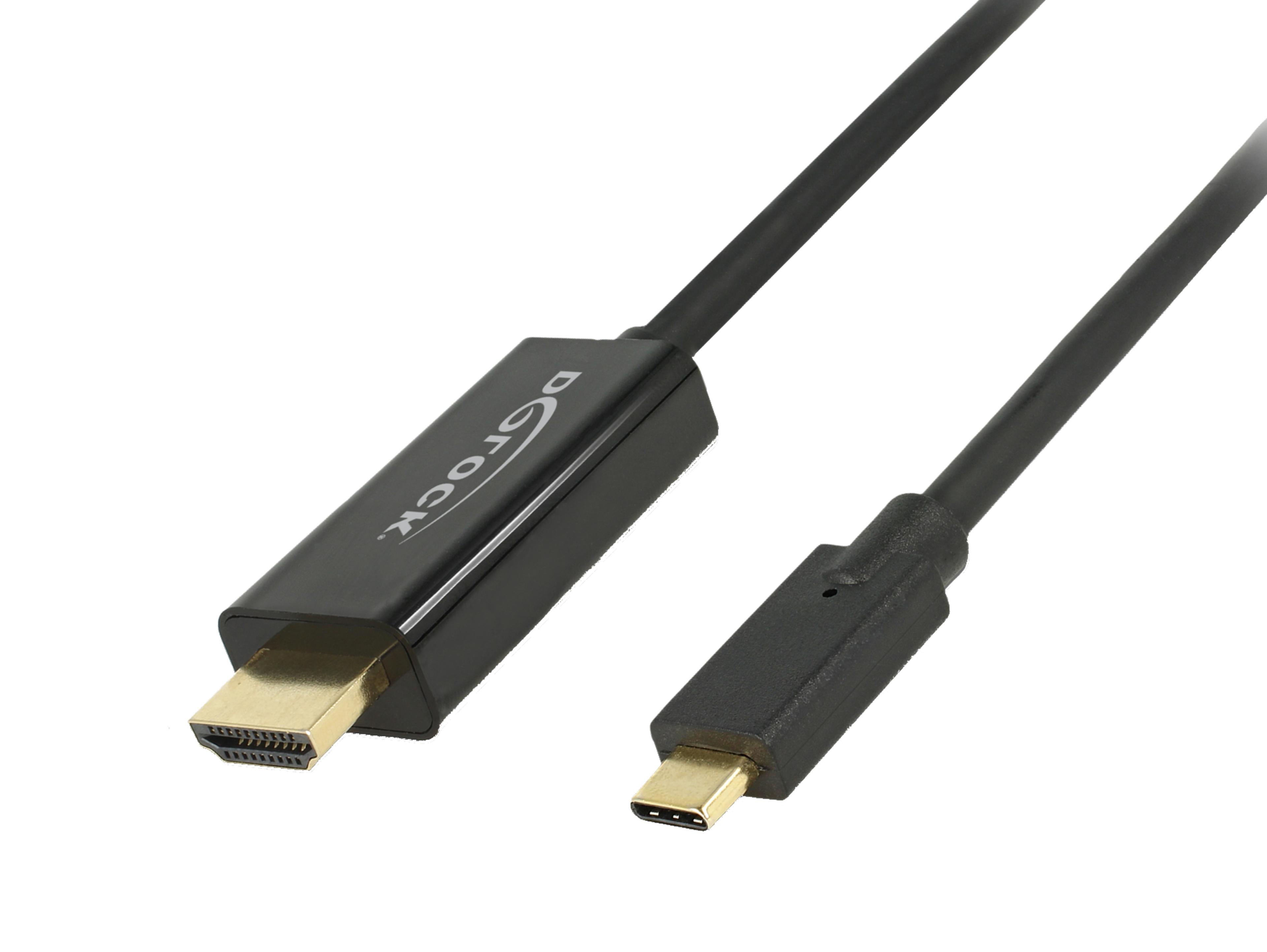 Kabel USB Typ C St - HDMI St 1 m schwarz