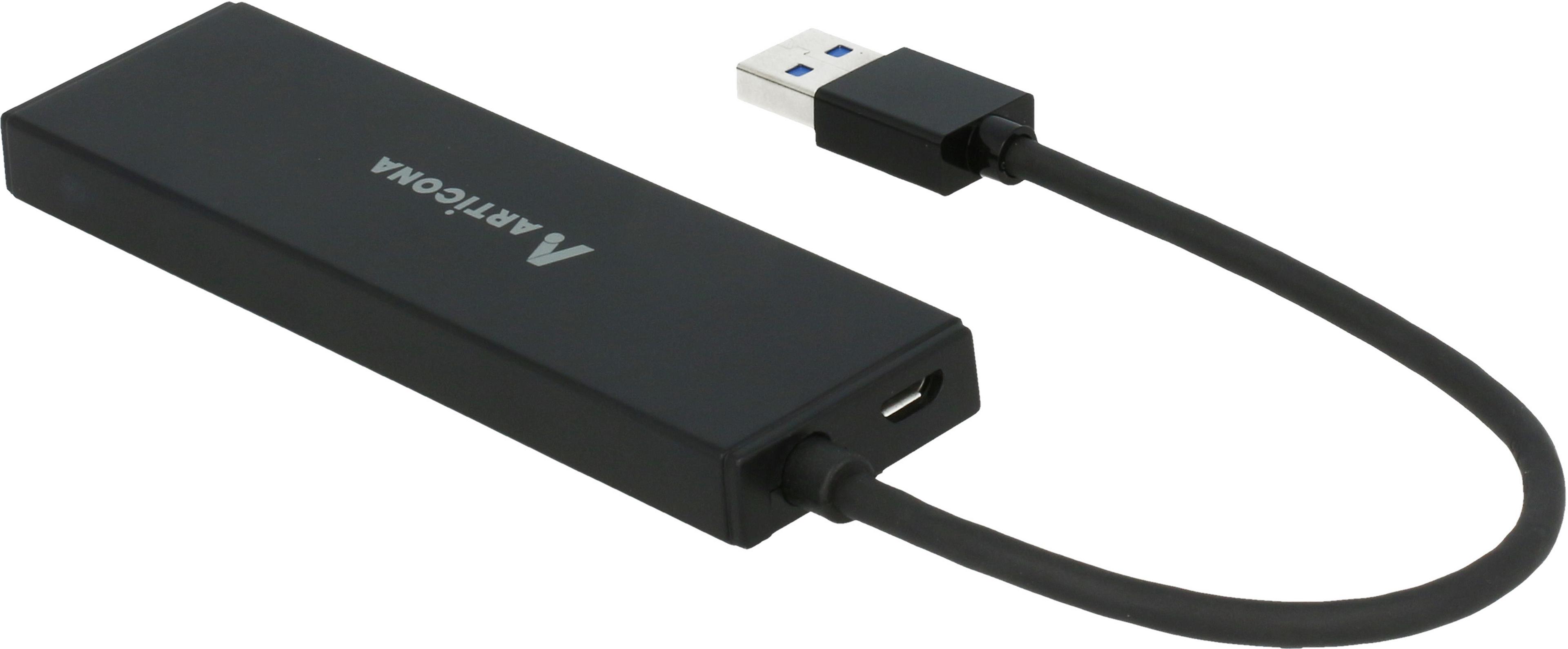Hub USB 3.0 ARTICONA 4 puertos negro