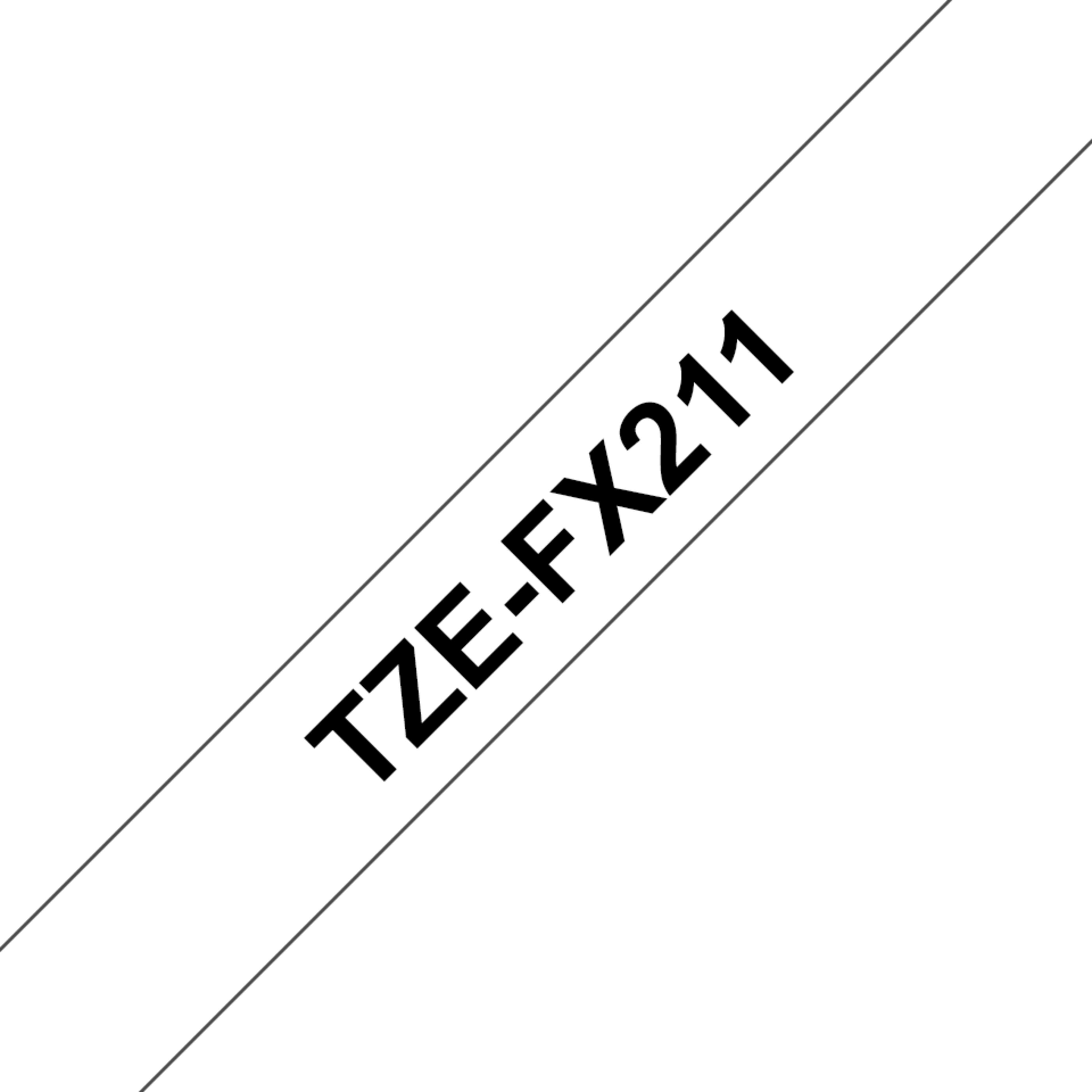 Brother TZe-FX211 6mmx8m Schriftband ws