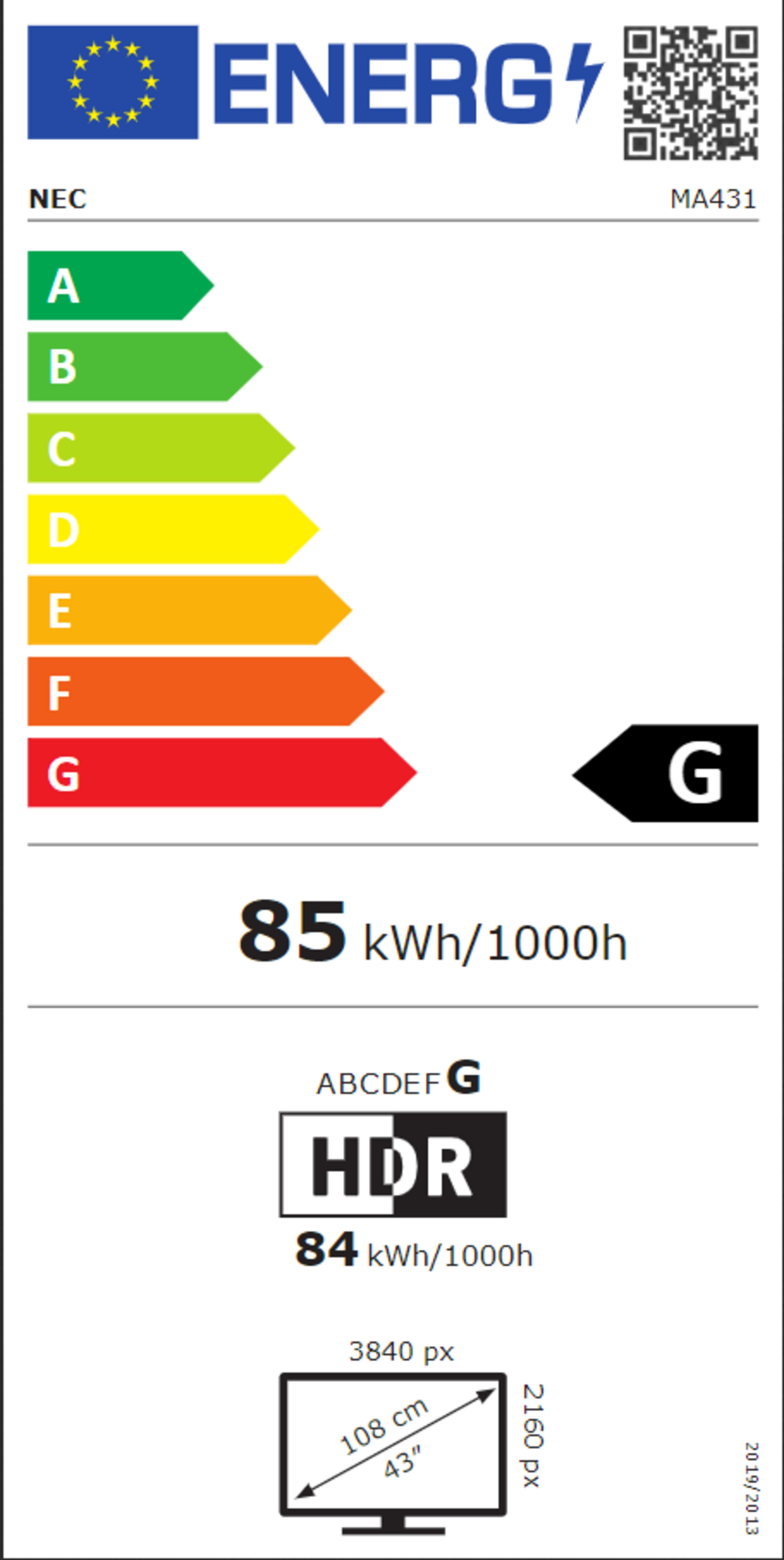 NEC MultiSync MA431 Display