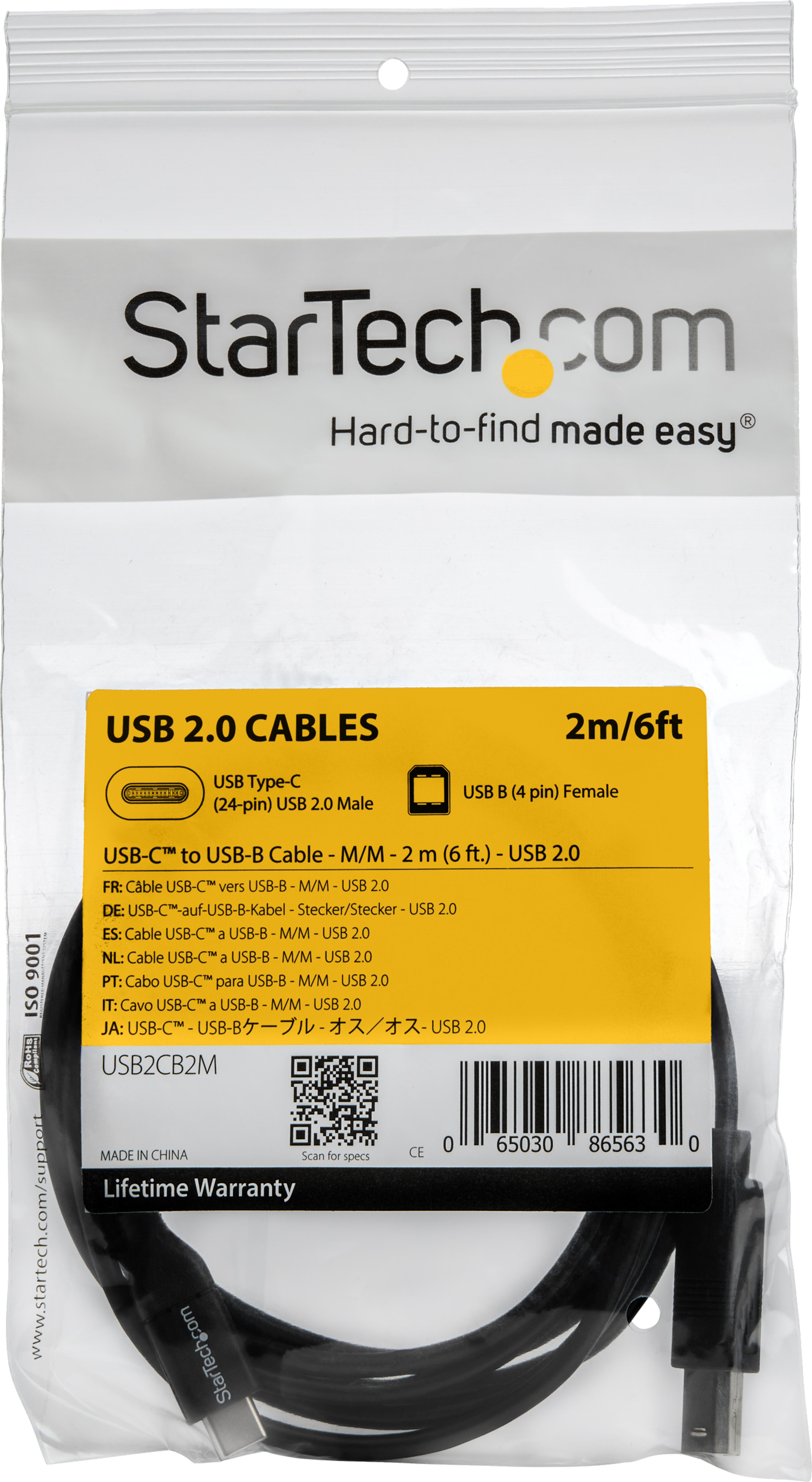 StarTech USB Typ C - B Kabel 2 m