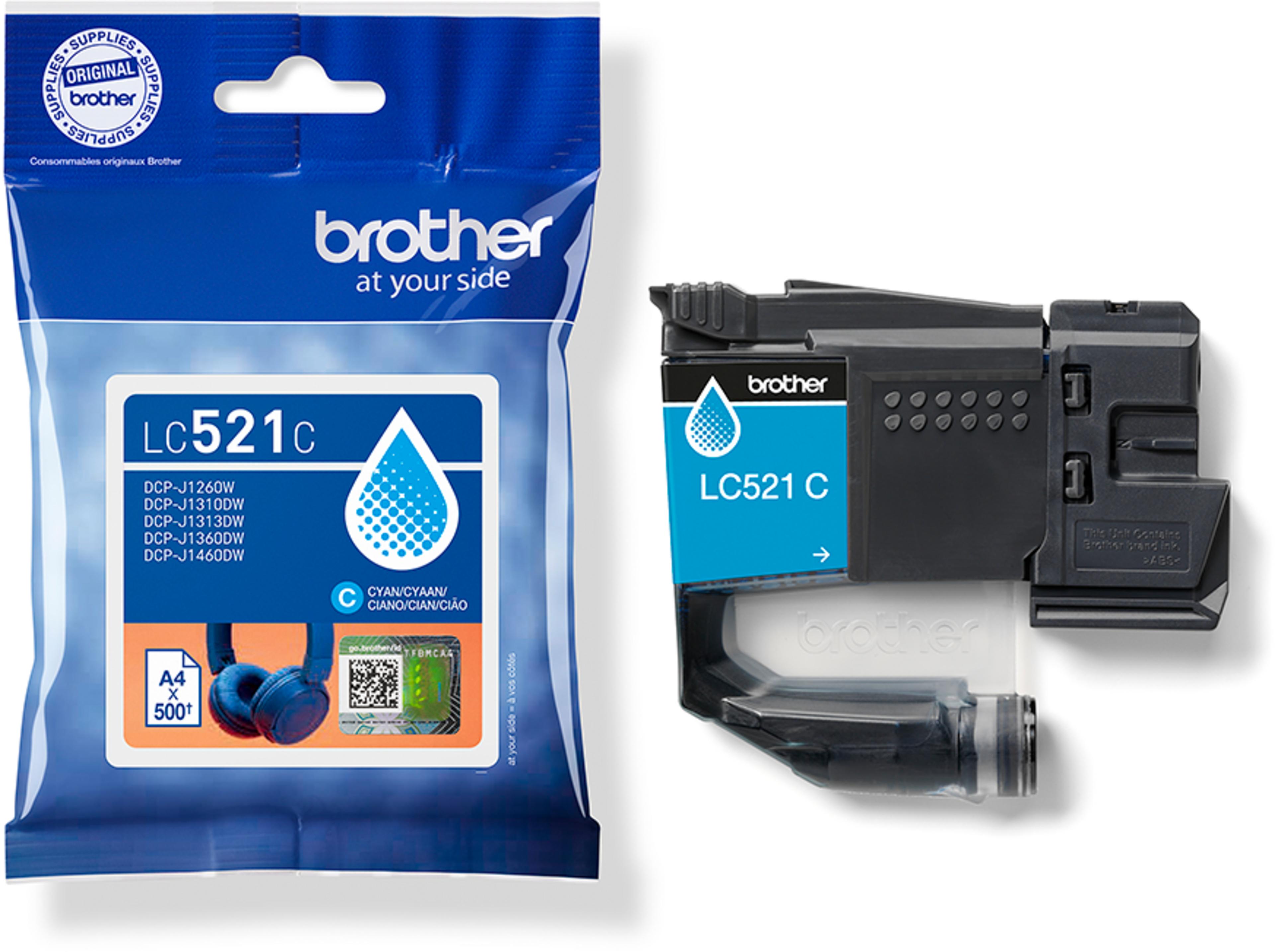 Brother LC521C Tinte cyan