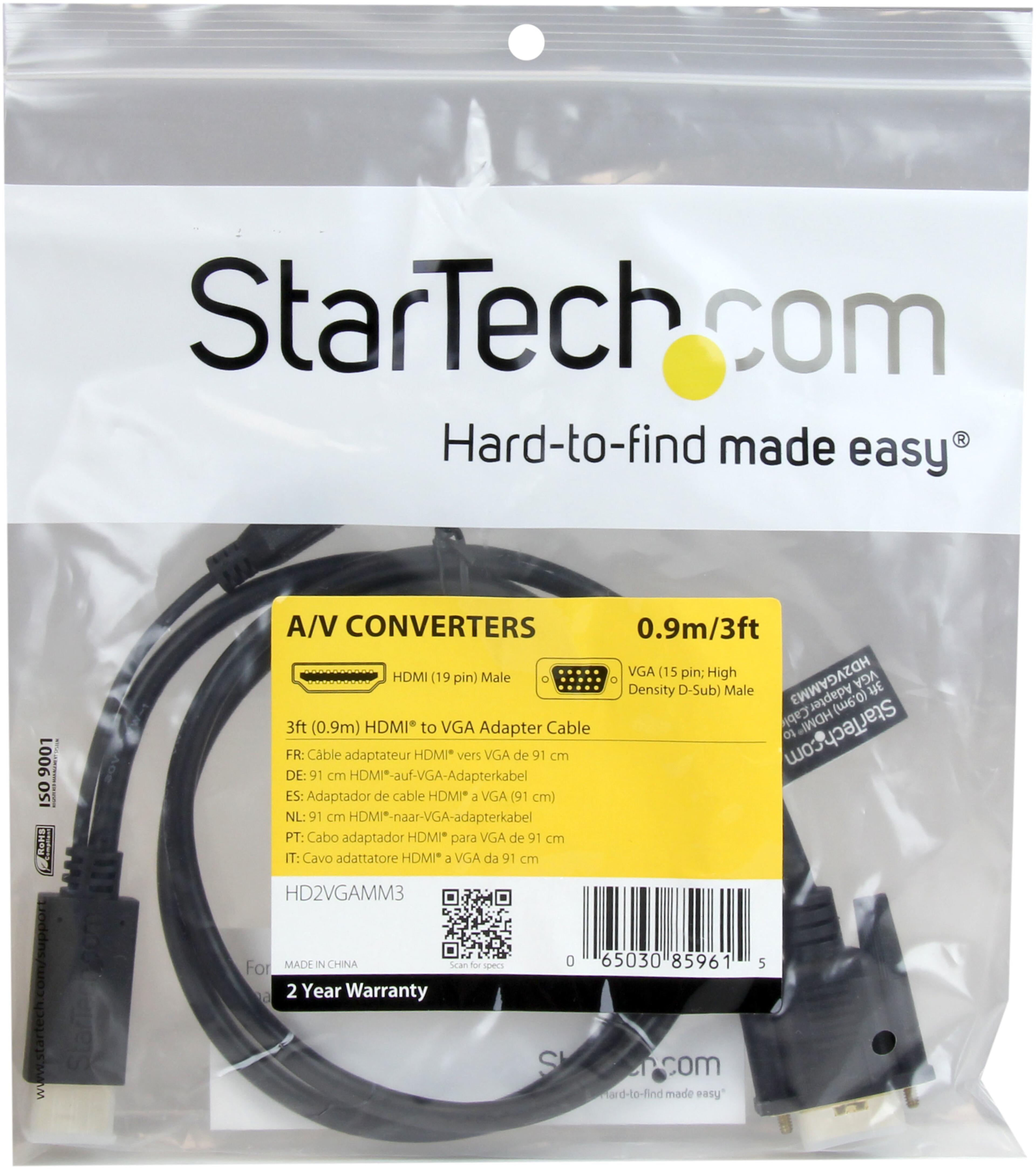 StarTech HDMI - VGA Cable 0.9m