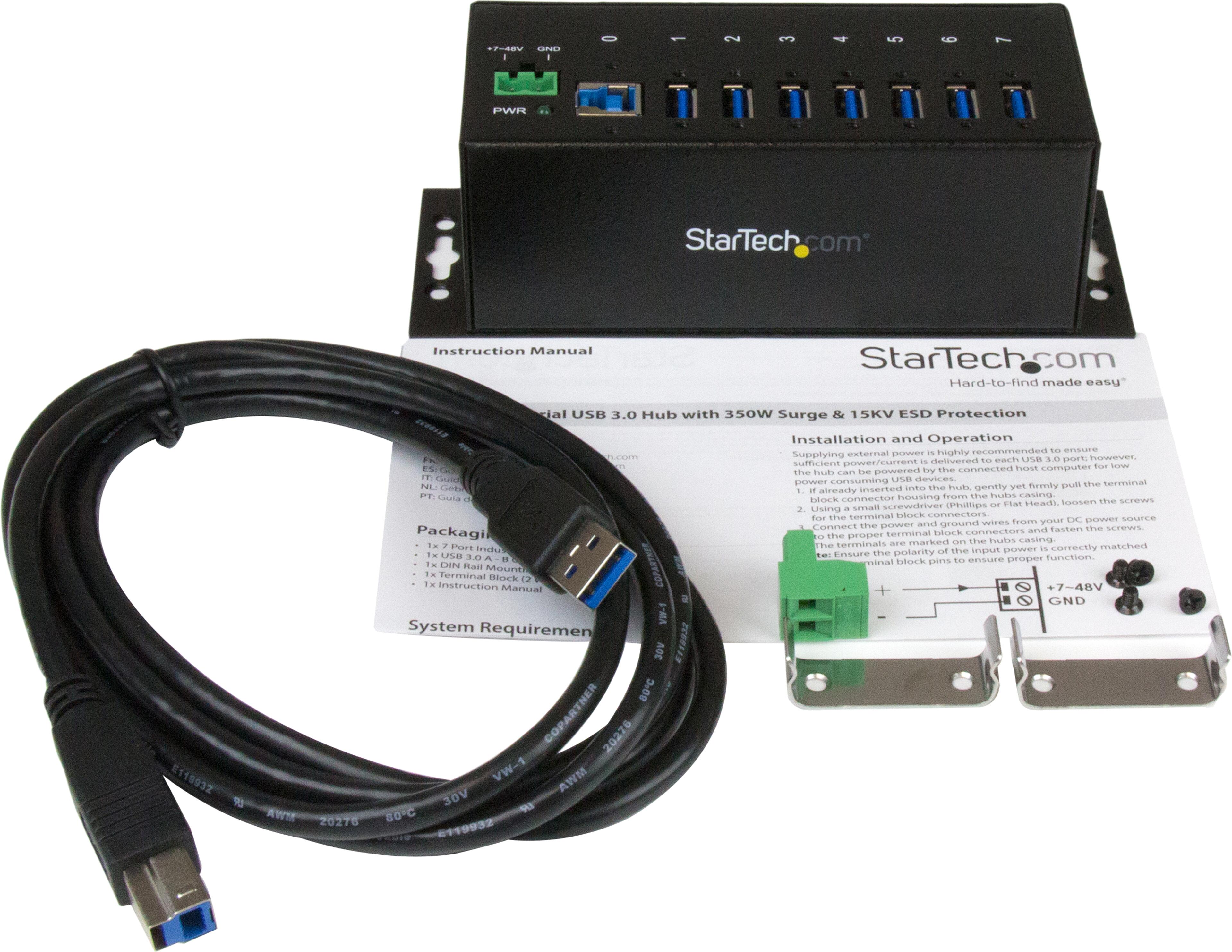 StarTech USB Hub 3.0 7-port Industrial