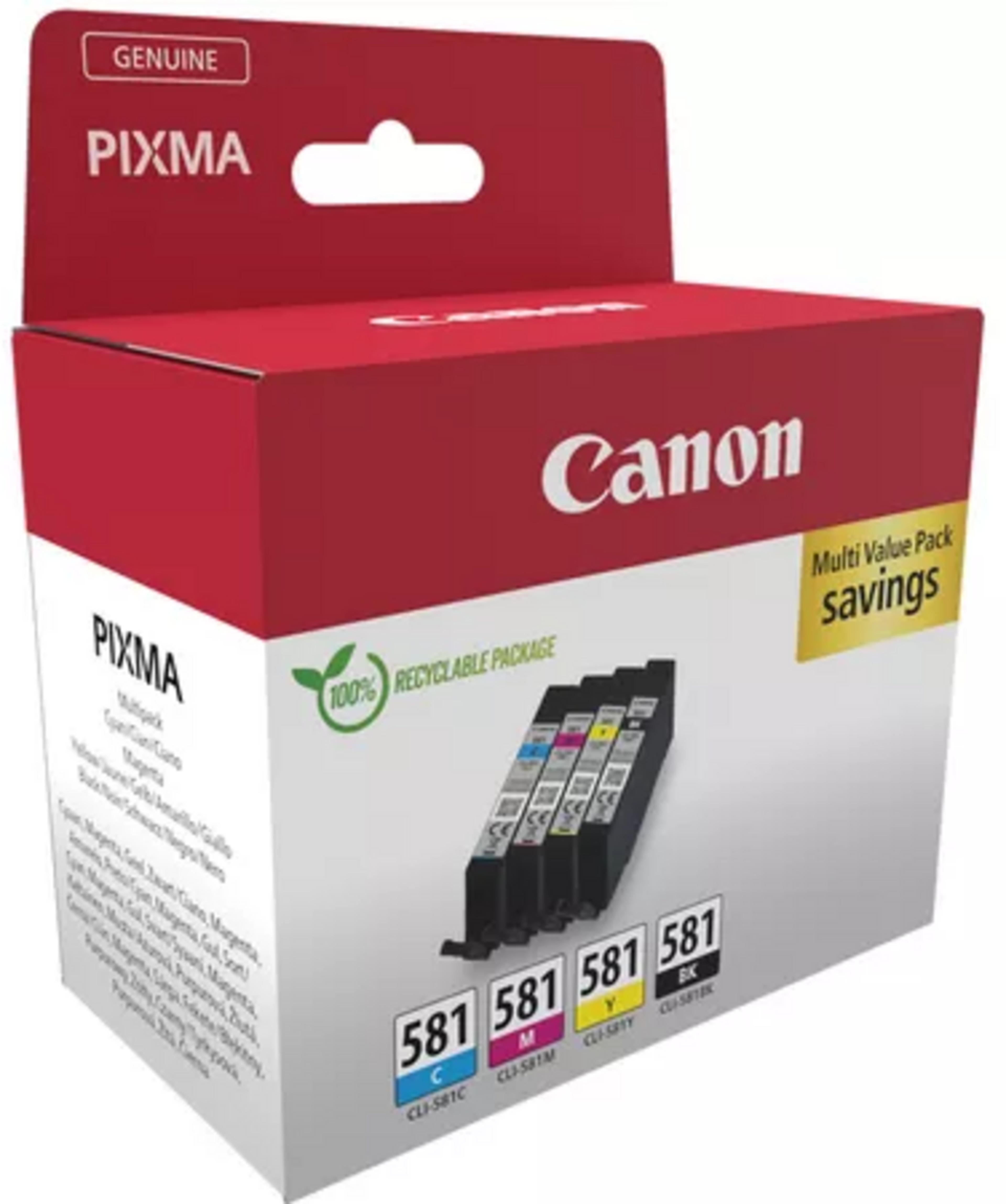 Inchiostro Canon CLI-581 C/M/Y/BK multip