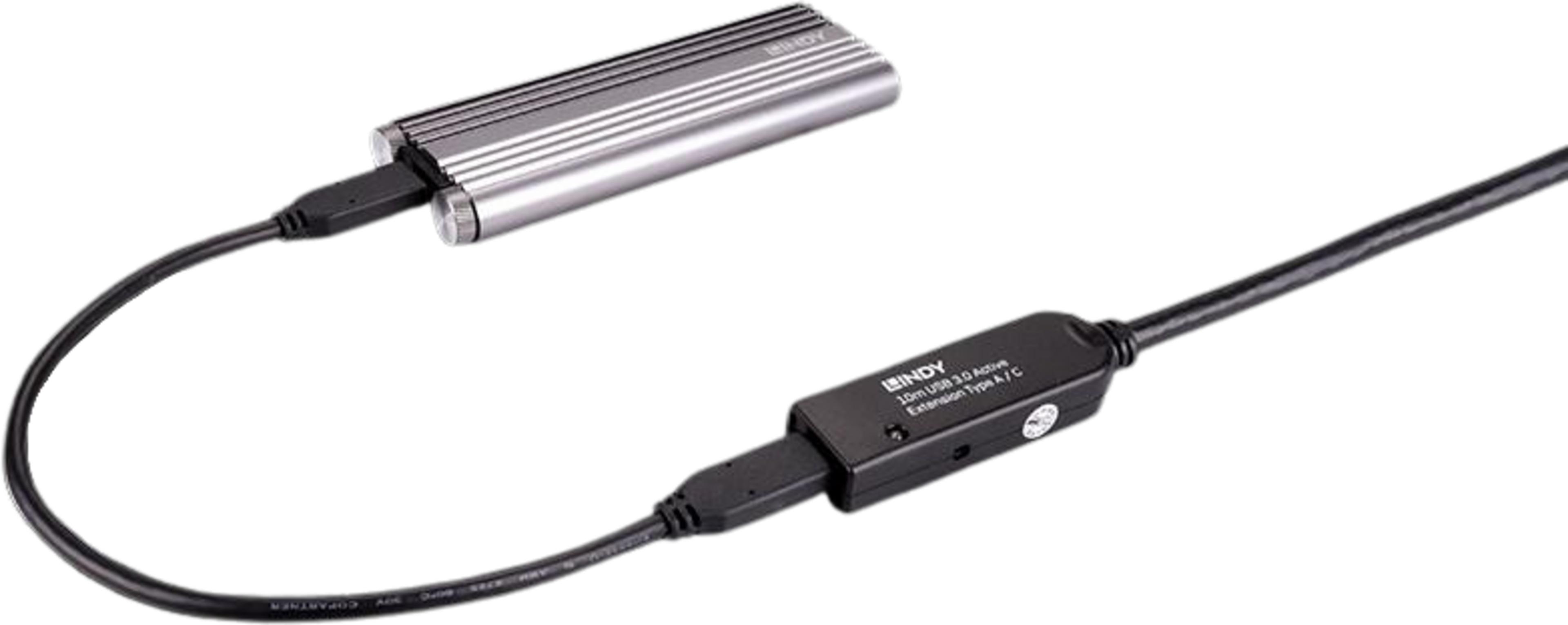LINDY USB Typ C-A Aktiv-Verlängerung 10m