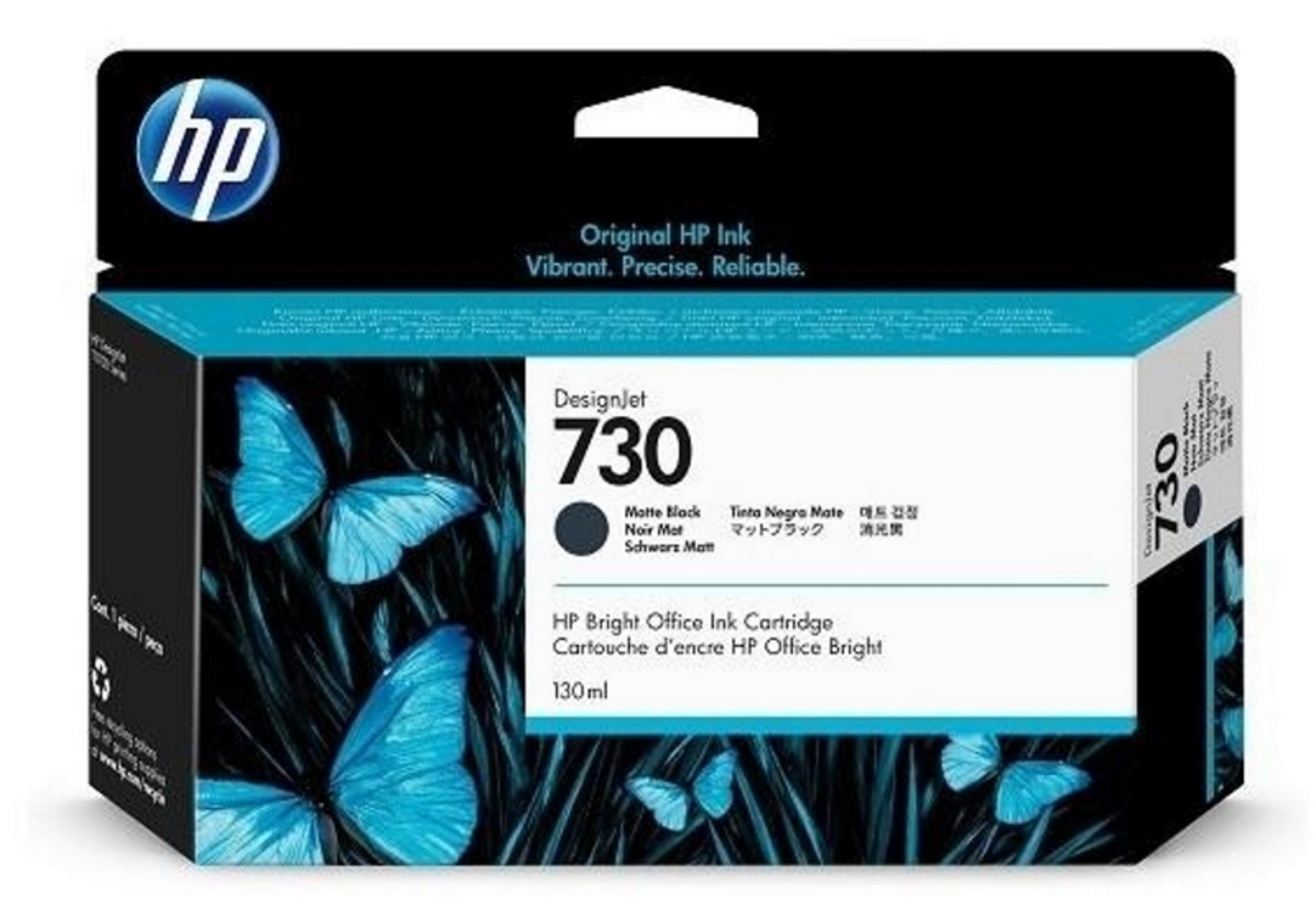 HP 730 Ink 130ml Matte Black