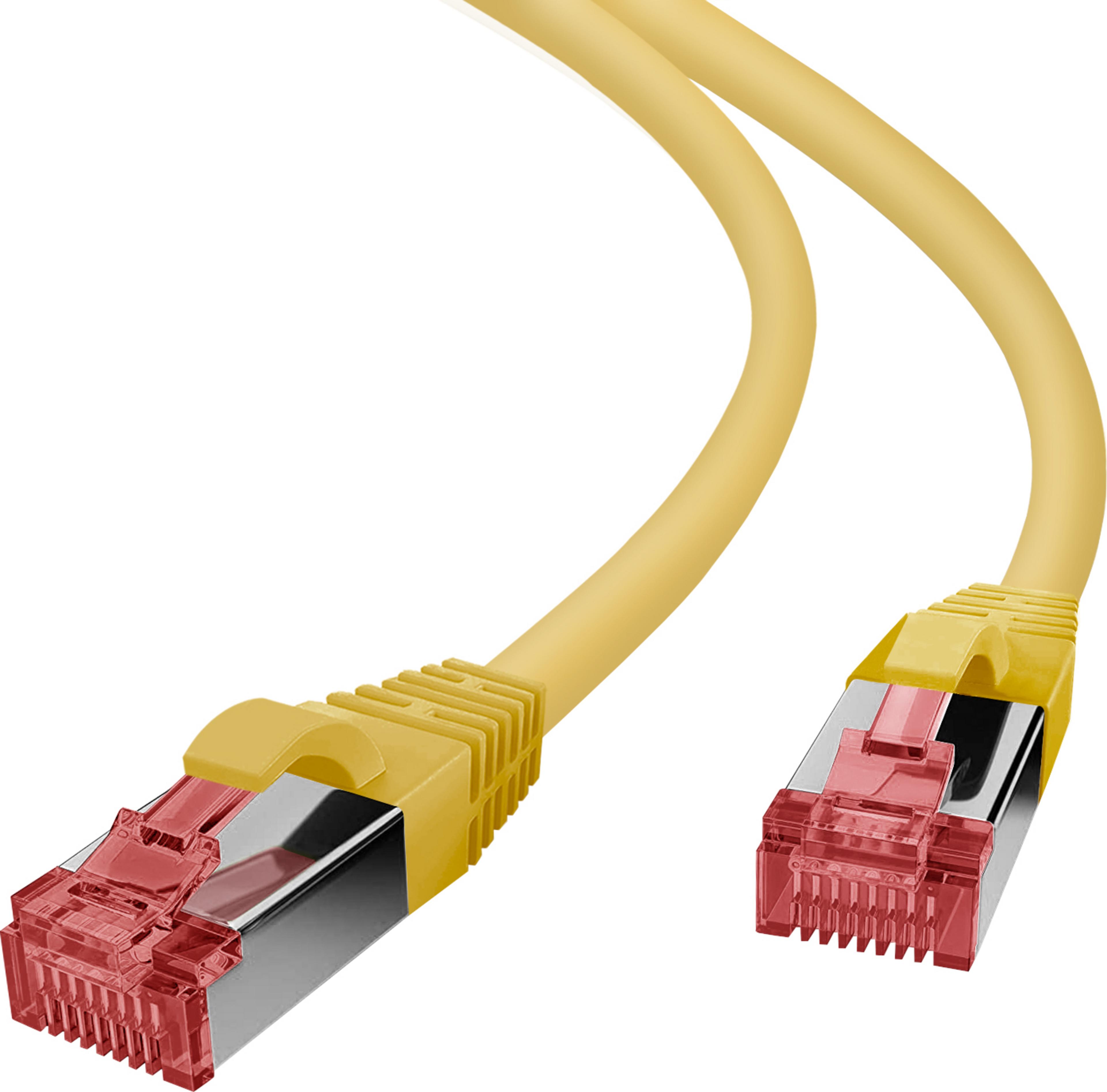 LNC Patchkabel S/FTP Cat6 10 m gelb