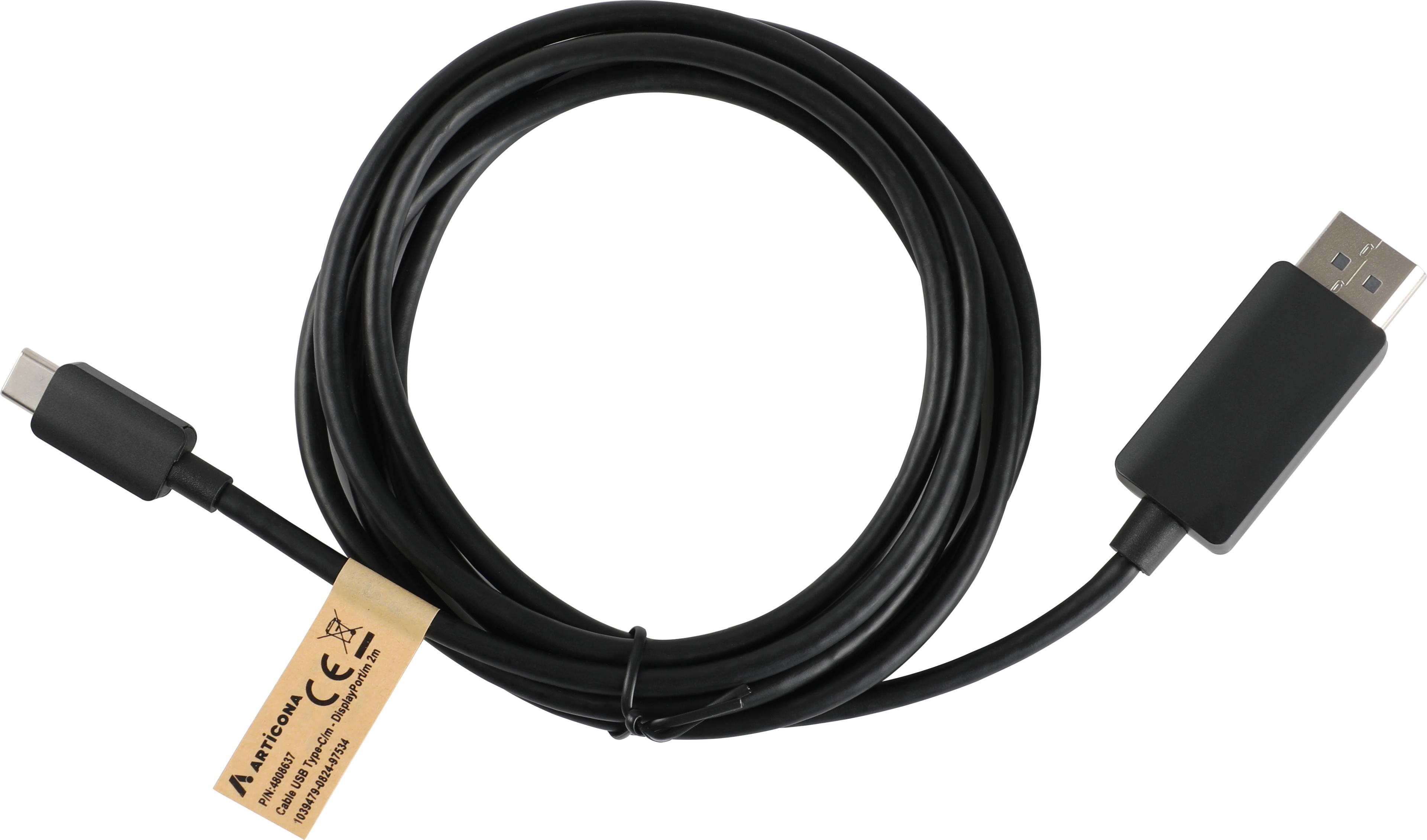 USB-C - DisplayPort m/m kábel 2 m