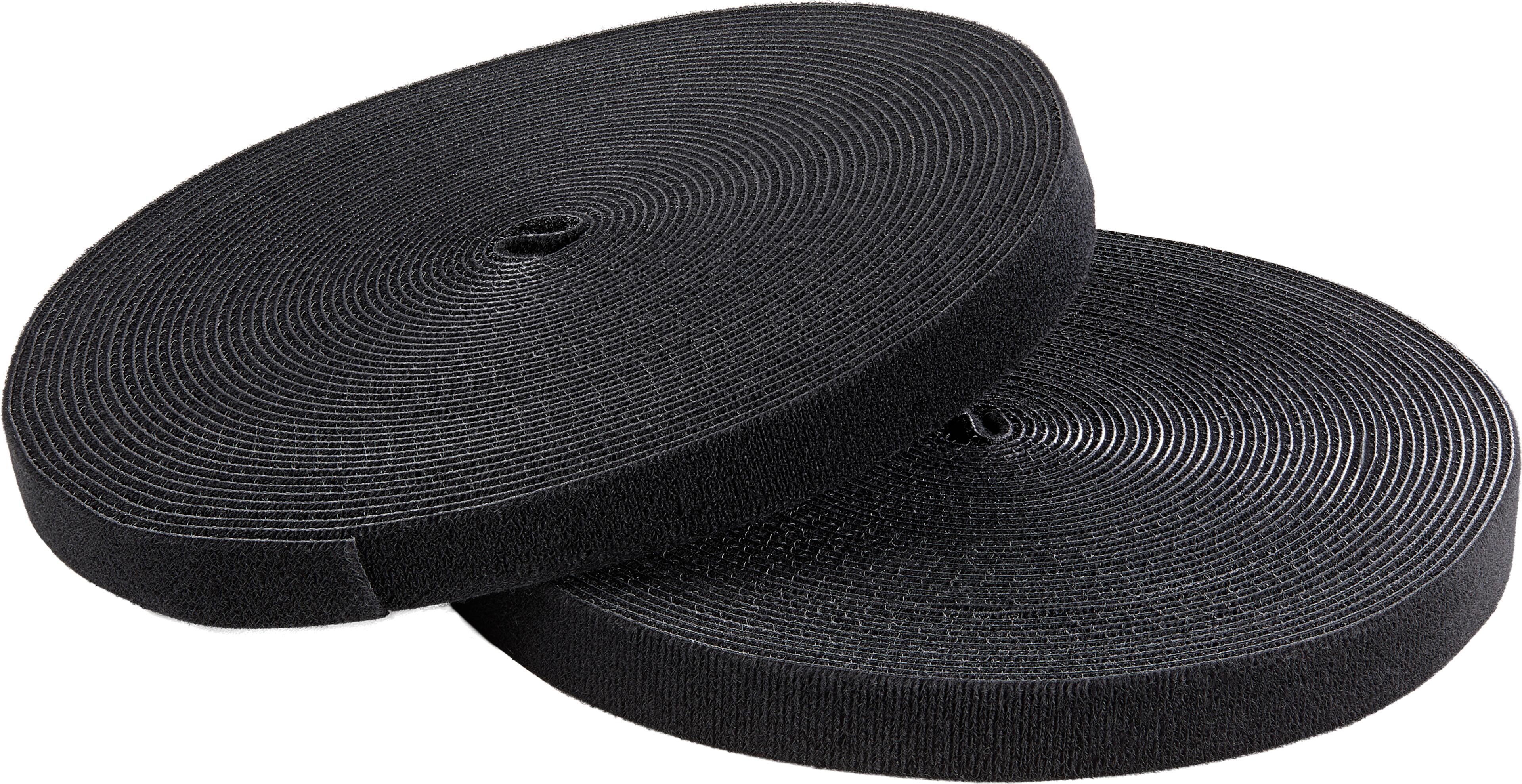 Hook-and-Loop Cable Tie Roll 15m Black