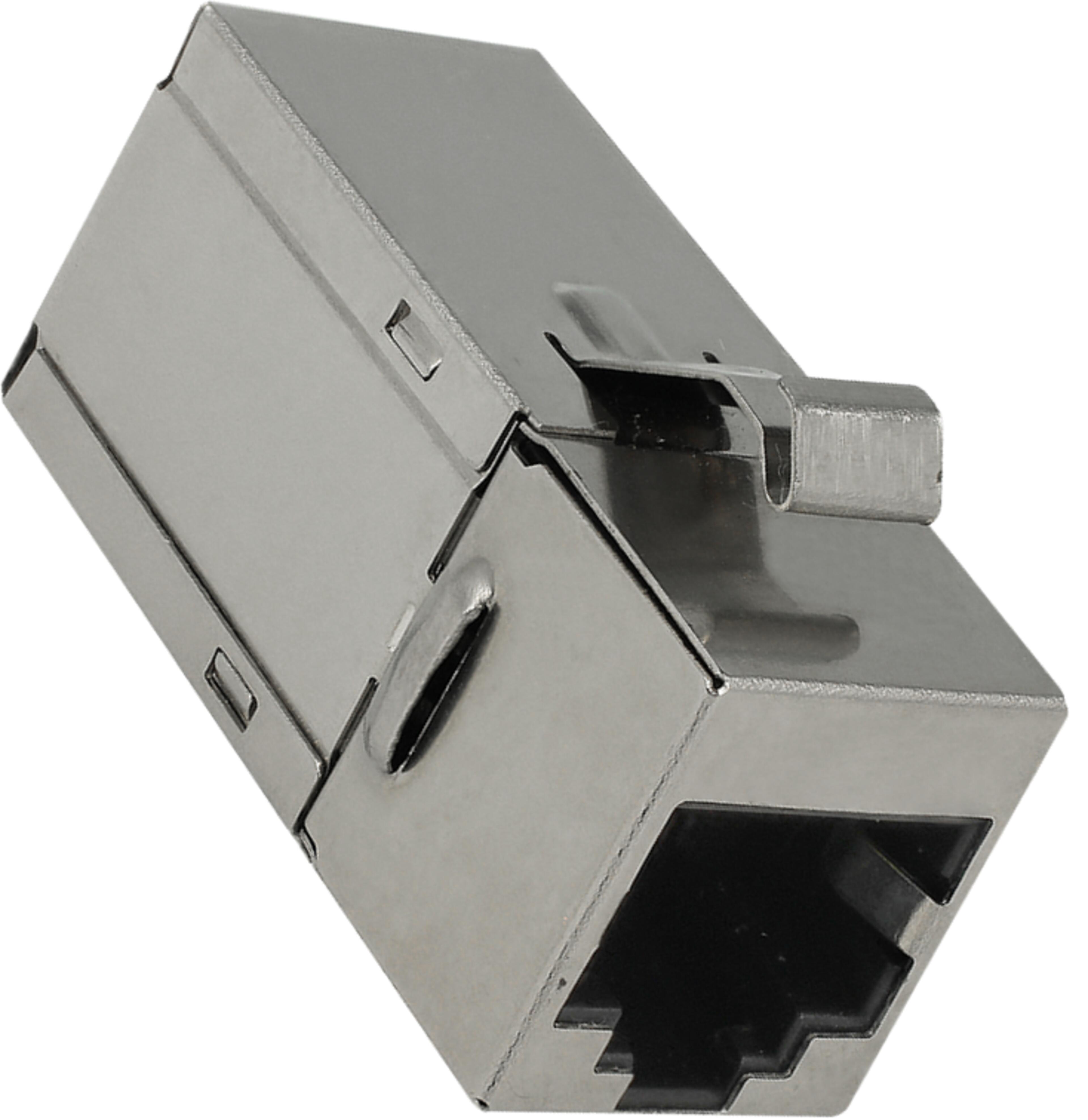 Keystone Jack 1x RJ45/f-f 90° STP Cat6