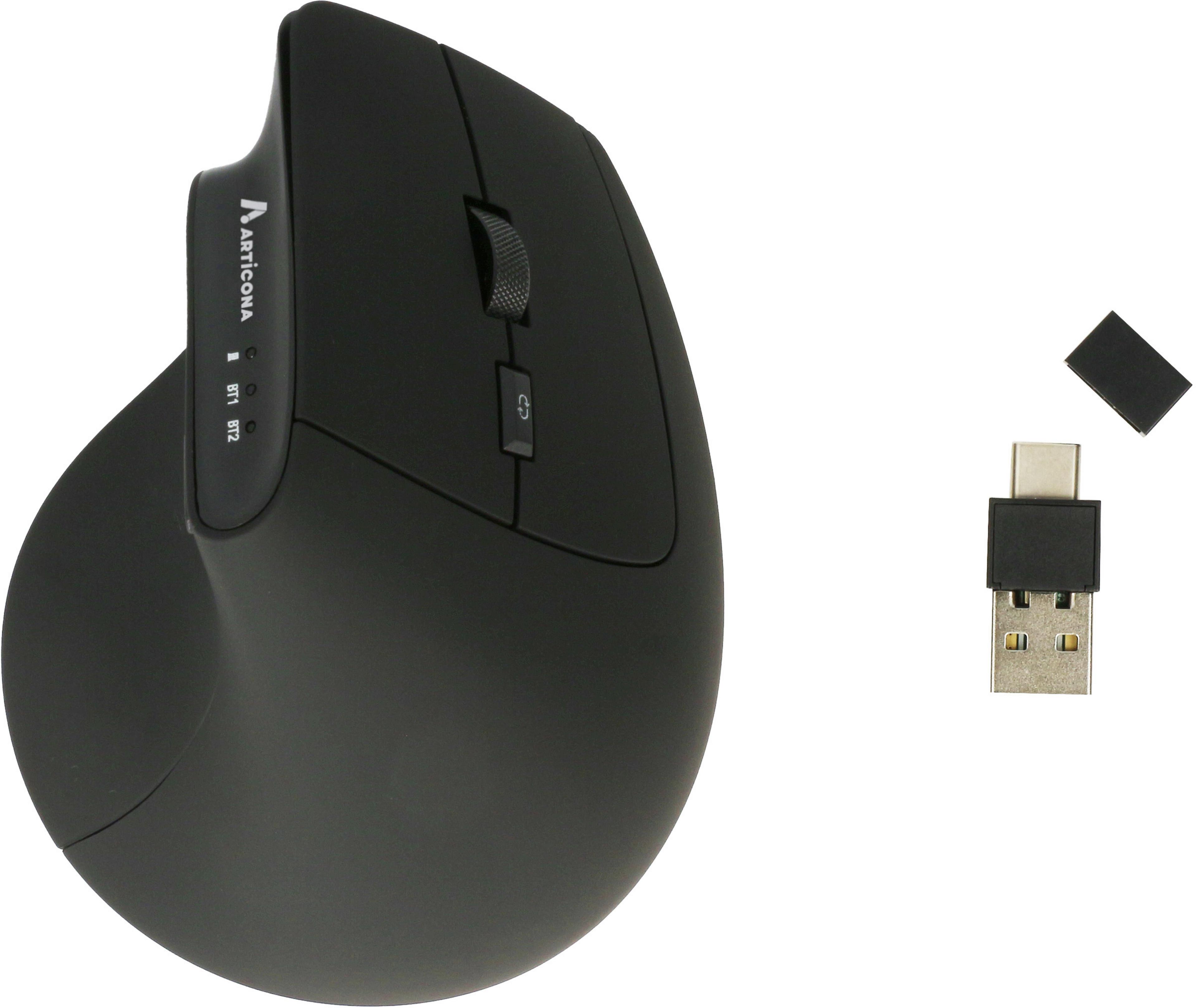ARTICONA ergo BT + USB A/C Mouse Black