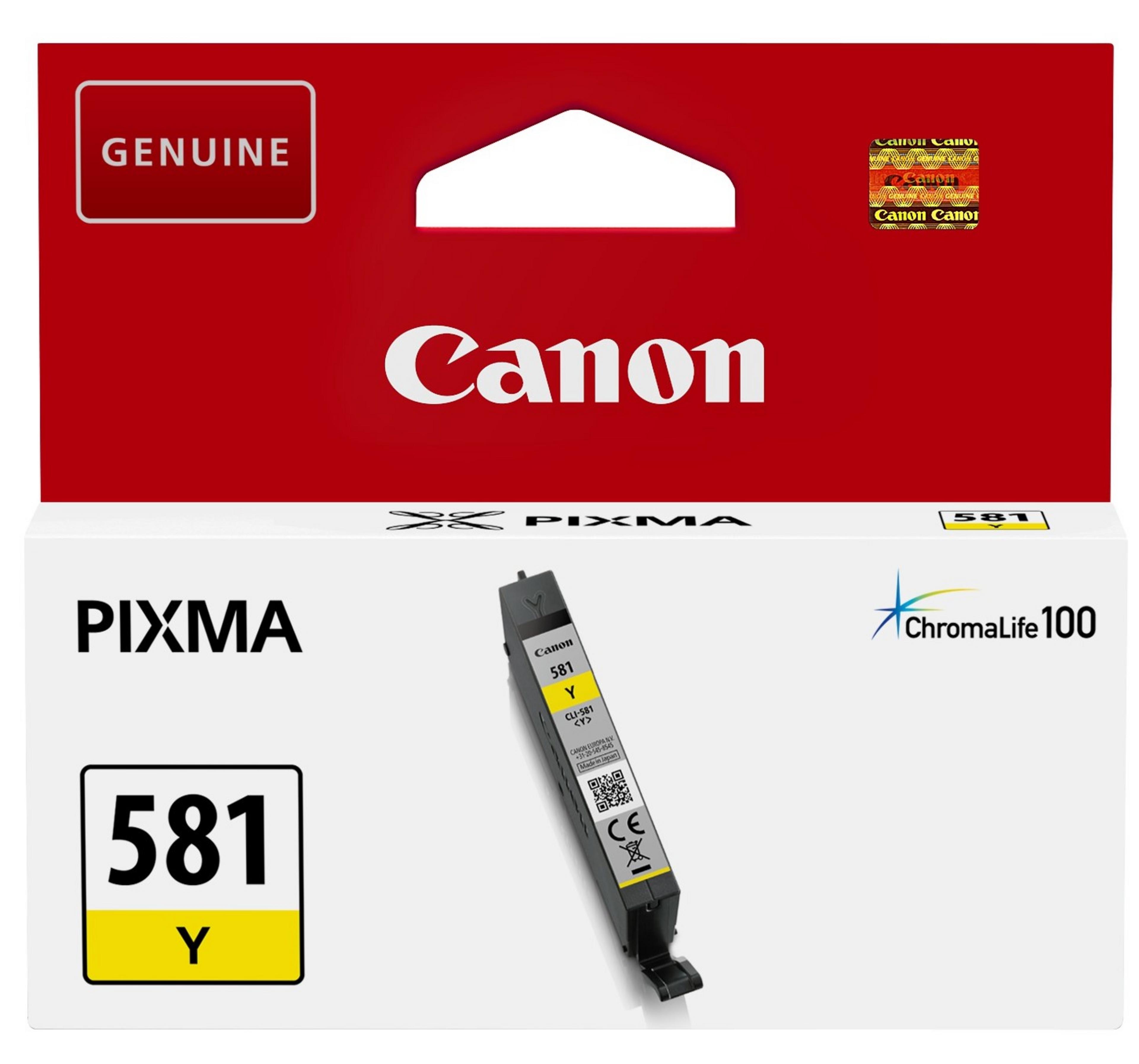 Encre Canon CLI-581Y, jaune