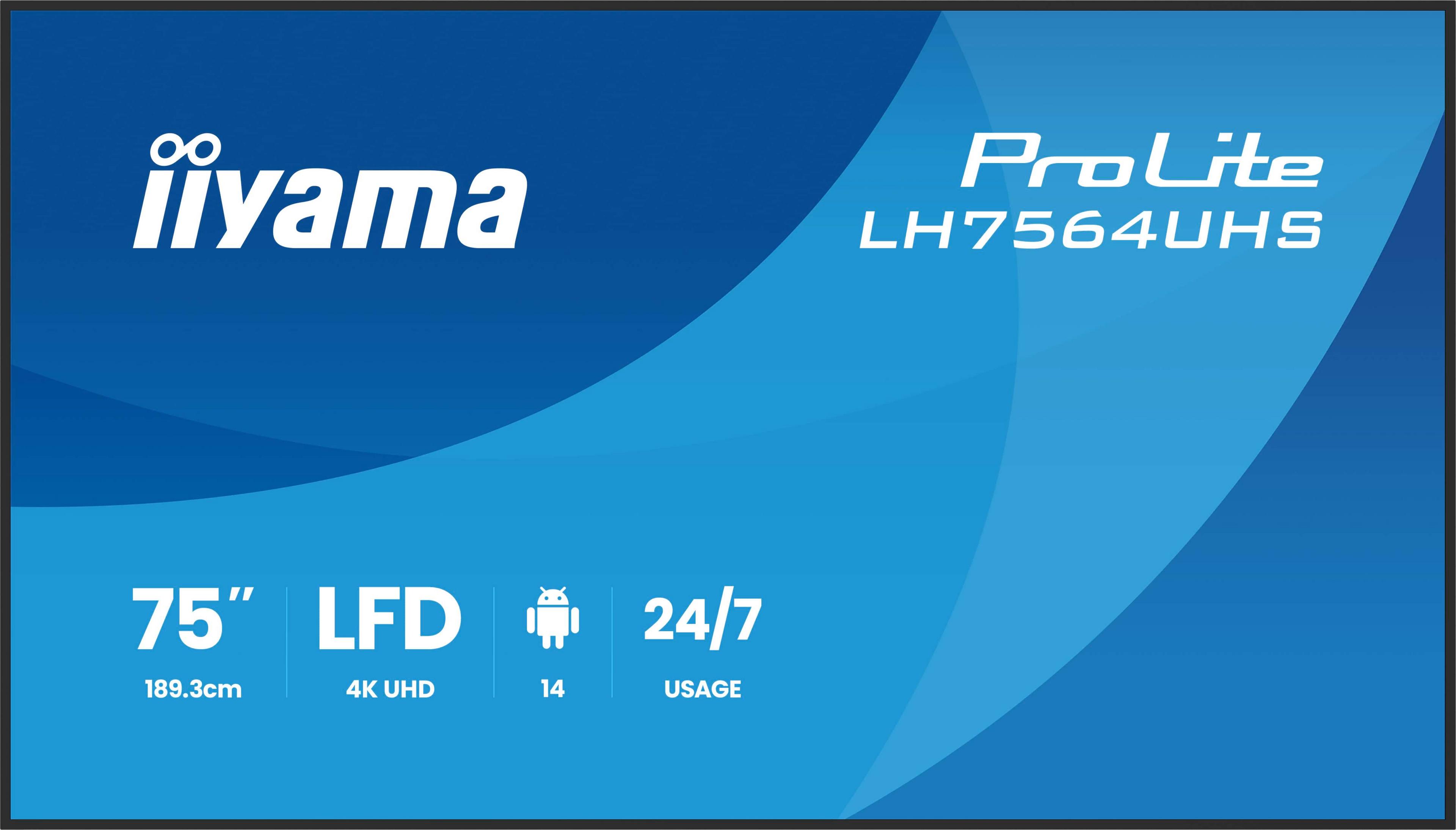 iiyama ProLite LH7564UHS-B1AG Display