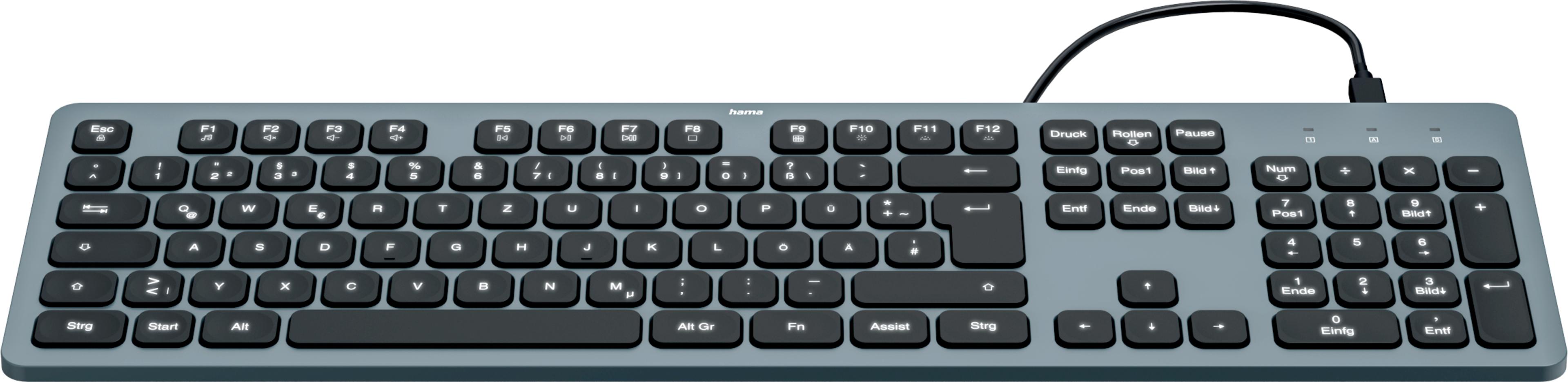Hama CK-400 Tastatur grau/schwarz