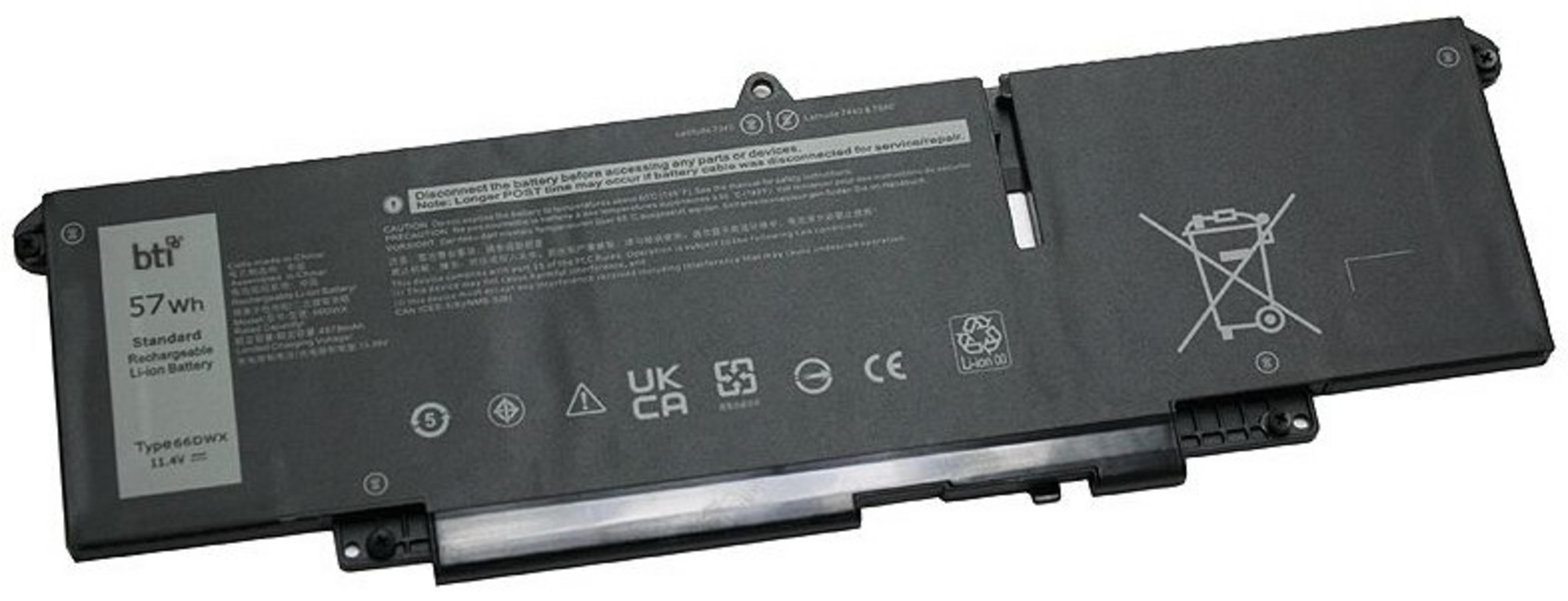 BTI 3-cell Dell 5000mAh Battery