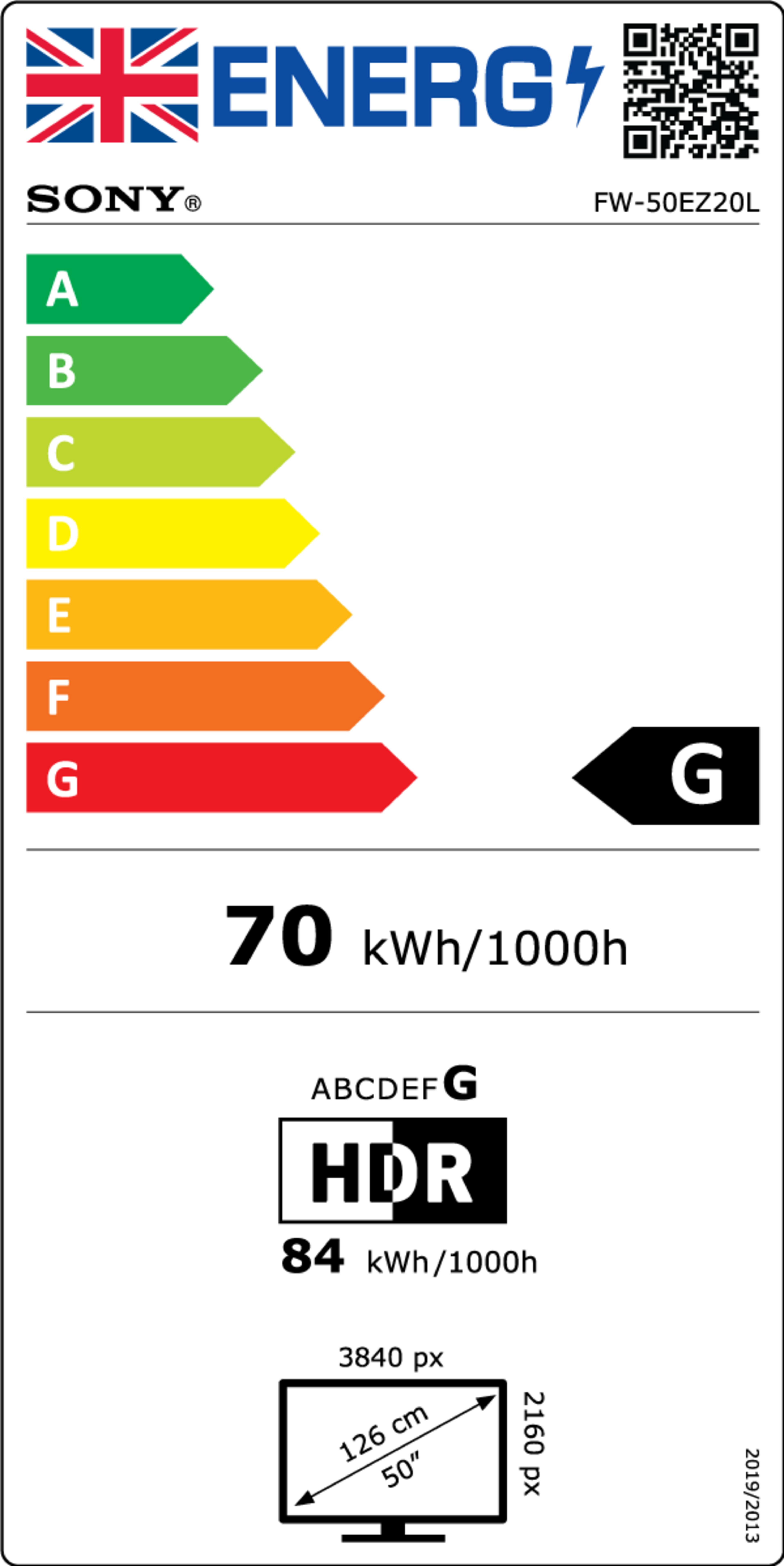 Sony Bravia FW-50EZ20L Signage Display