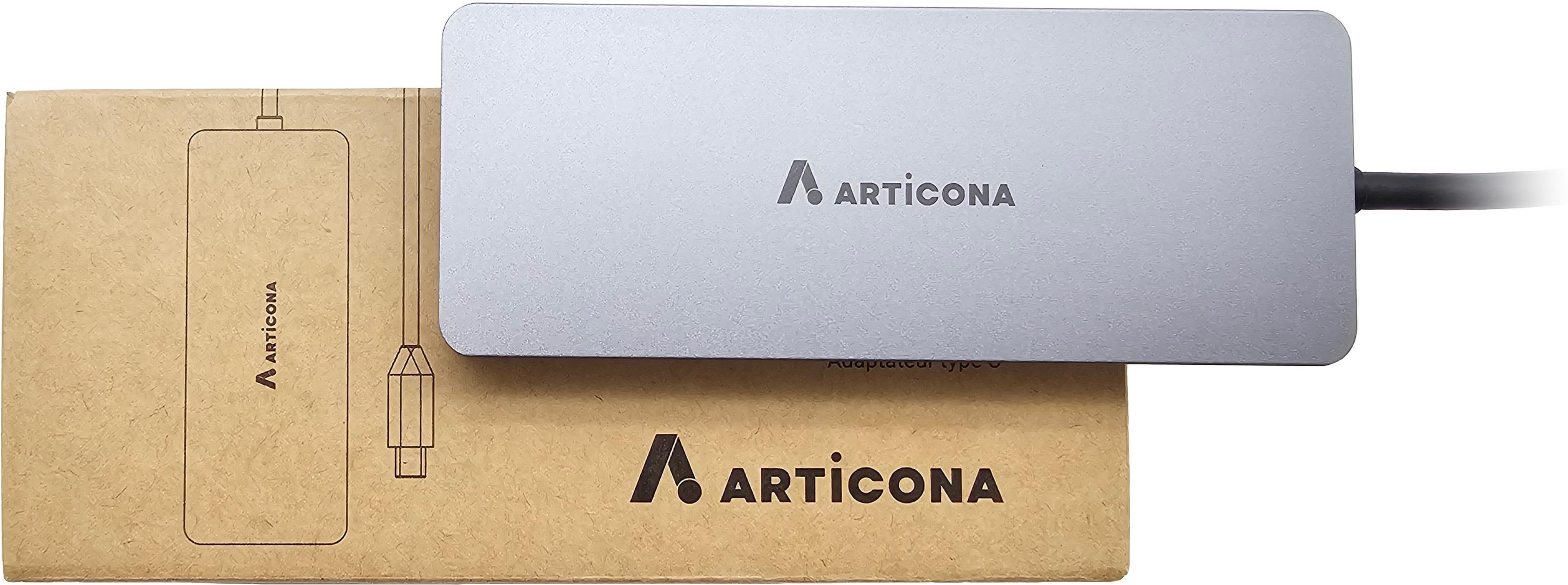 ARTICONA USB-C - HDMI/RJ45/3xC adapter
