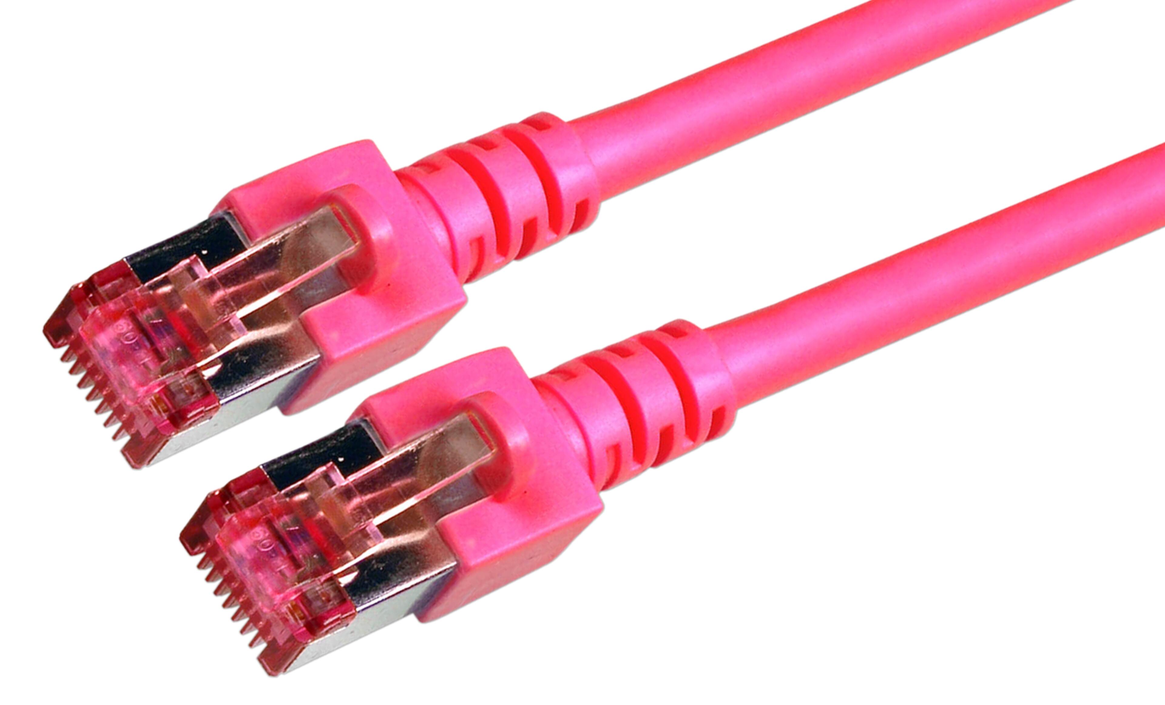 Patch Cable RJ45 S/FTP Cat6 2m Magenta