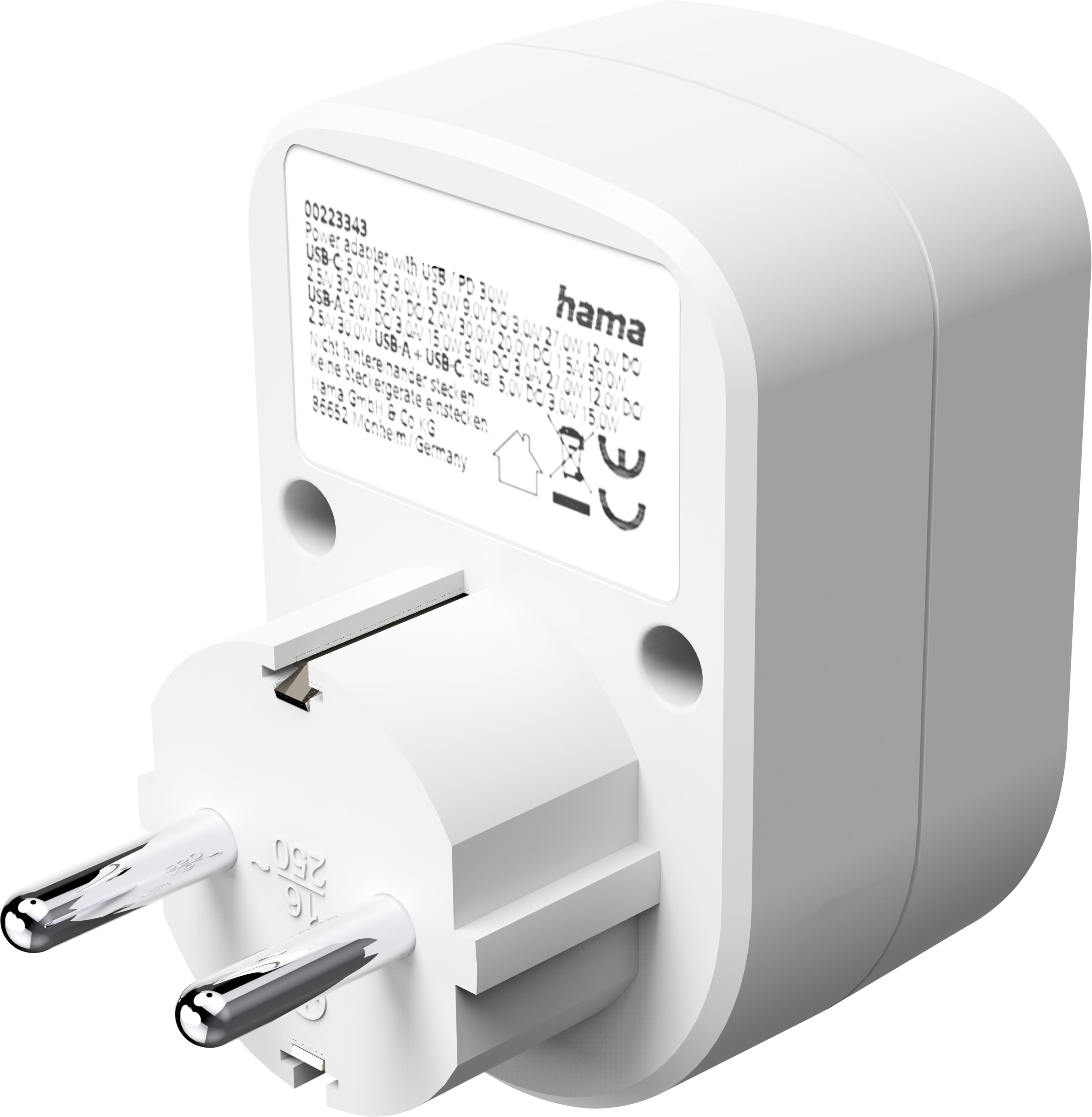 Steckdosen Adapter 1fach + 2xUSB