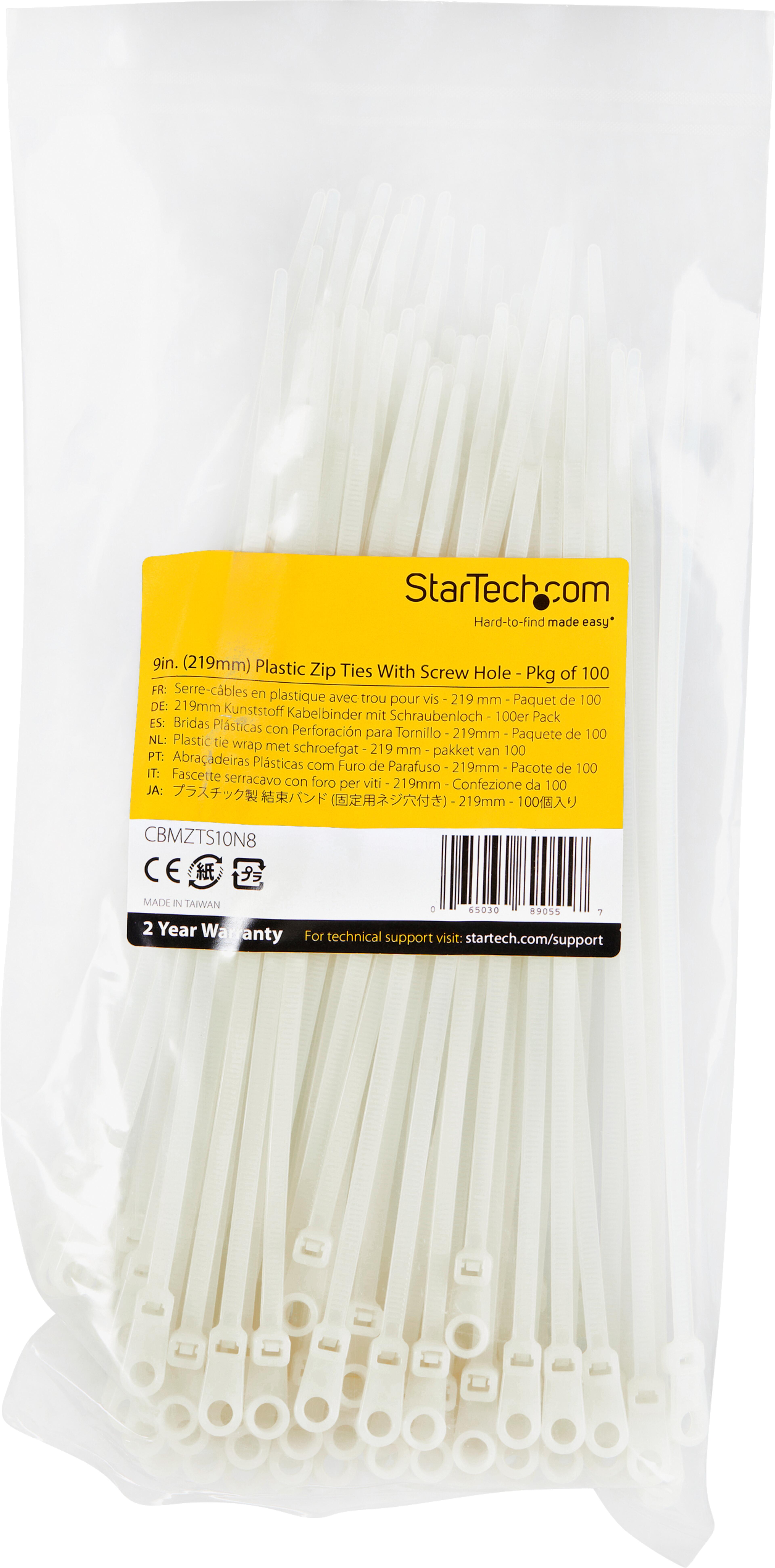 Cable Ties 200x4mm(LxW) White 100x