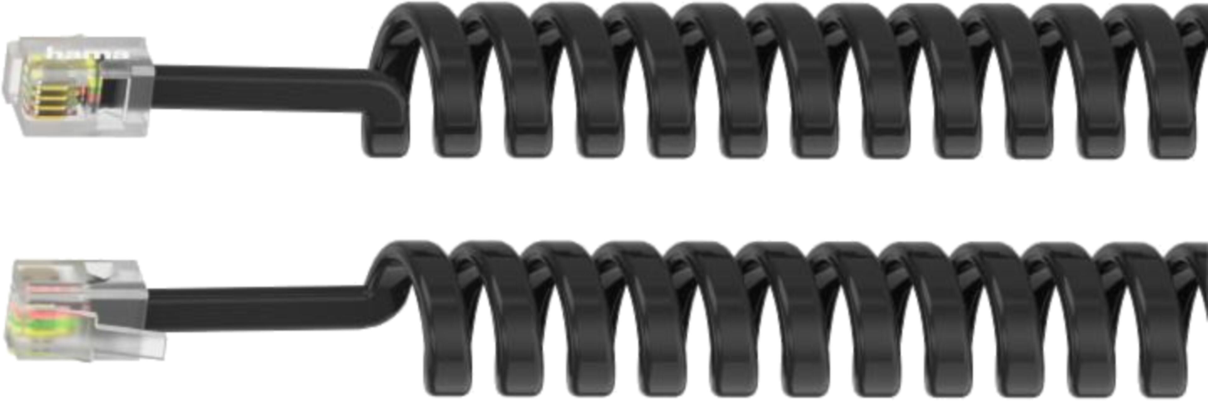 Hörerkabel spiral RJ10-RJ10 1,5m schwarz