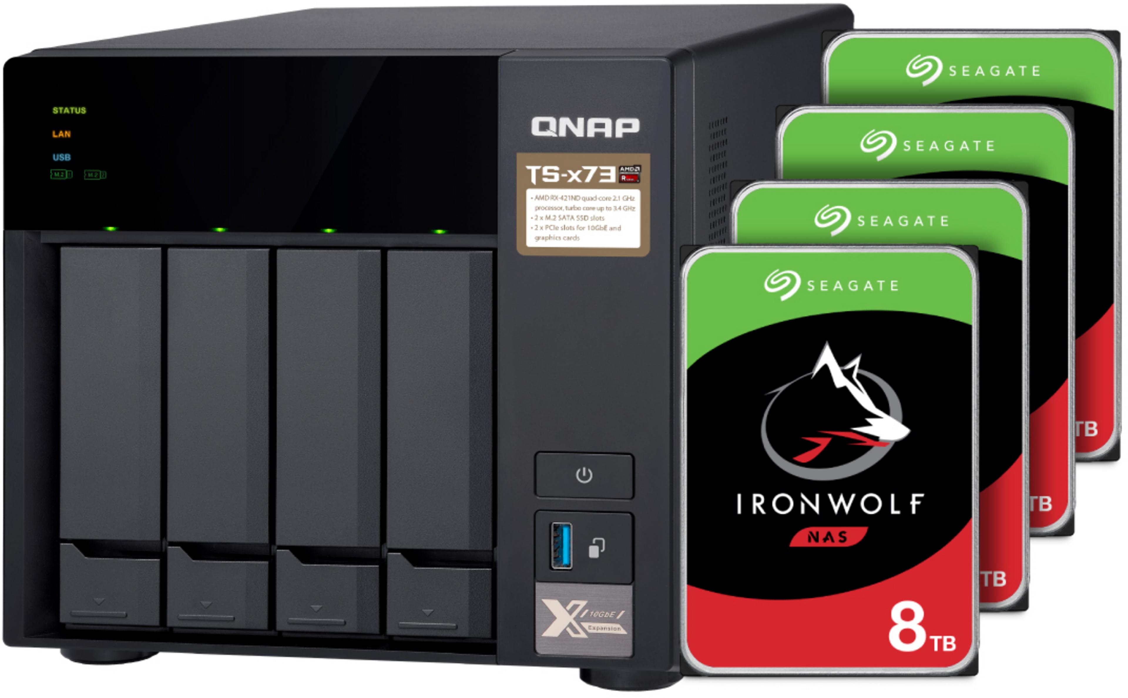 QNAP TS-473 8GB 4x8TB 4-bay NAS