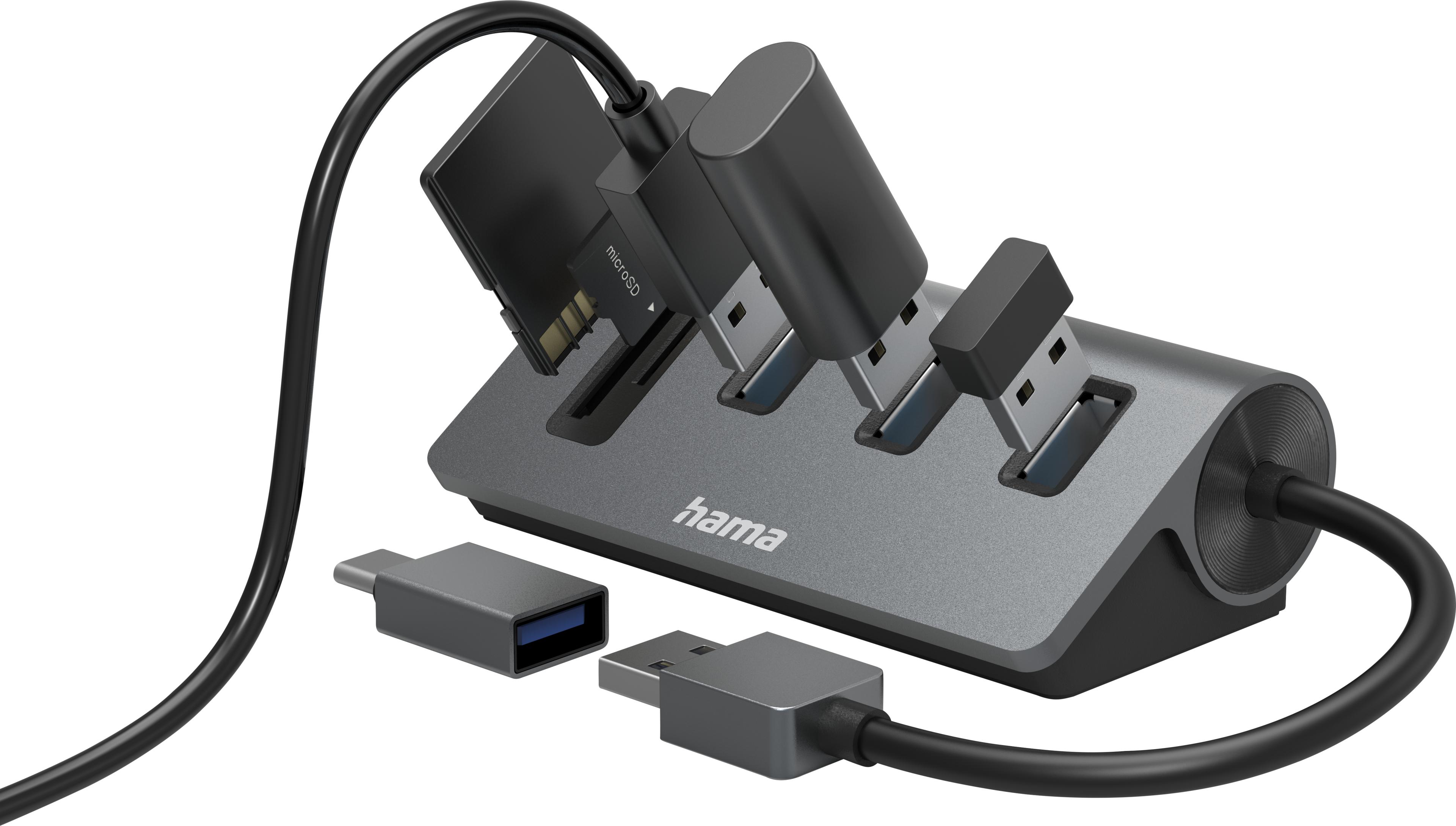 Hama USB Hub 3.0 3-port + Card Reader
