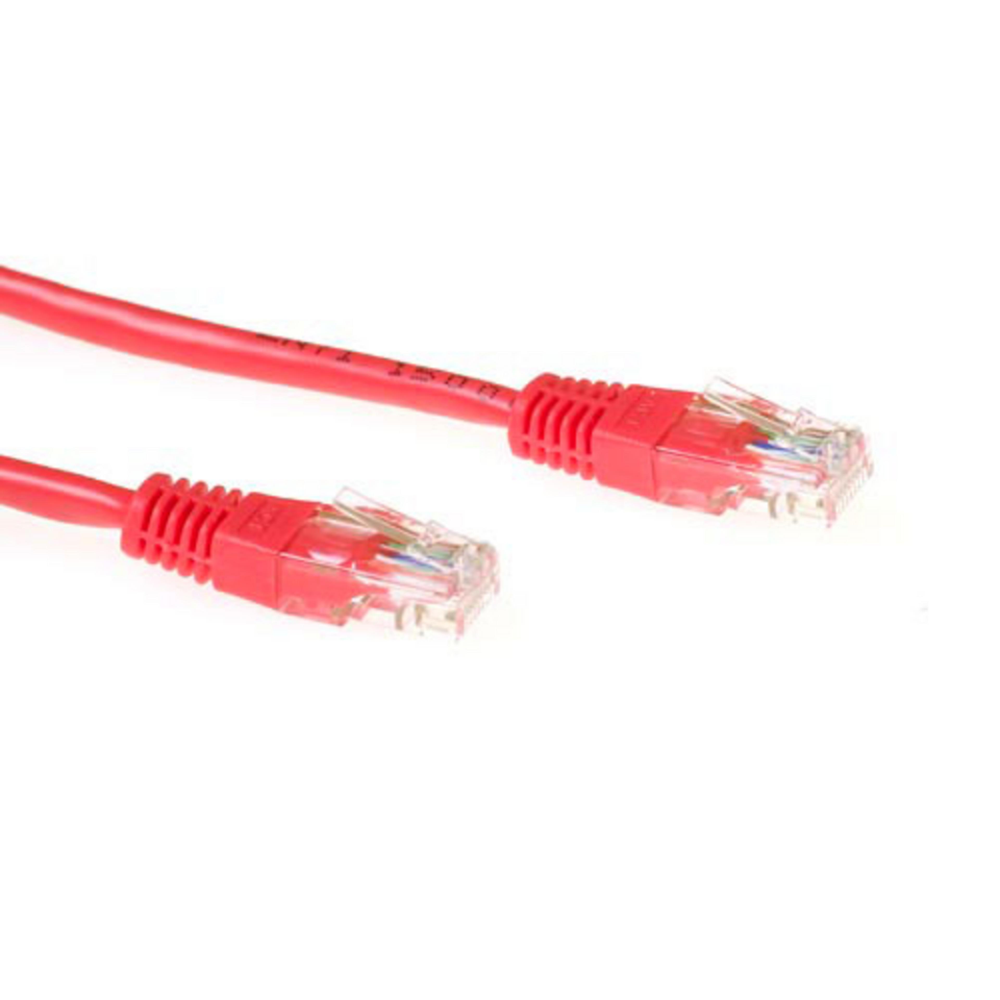 Patch Cable RJ45 U/UTP Cat6 0.5m Red