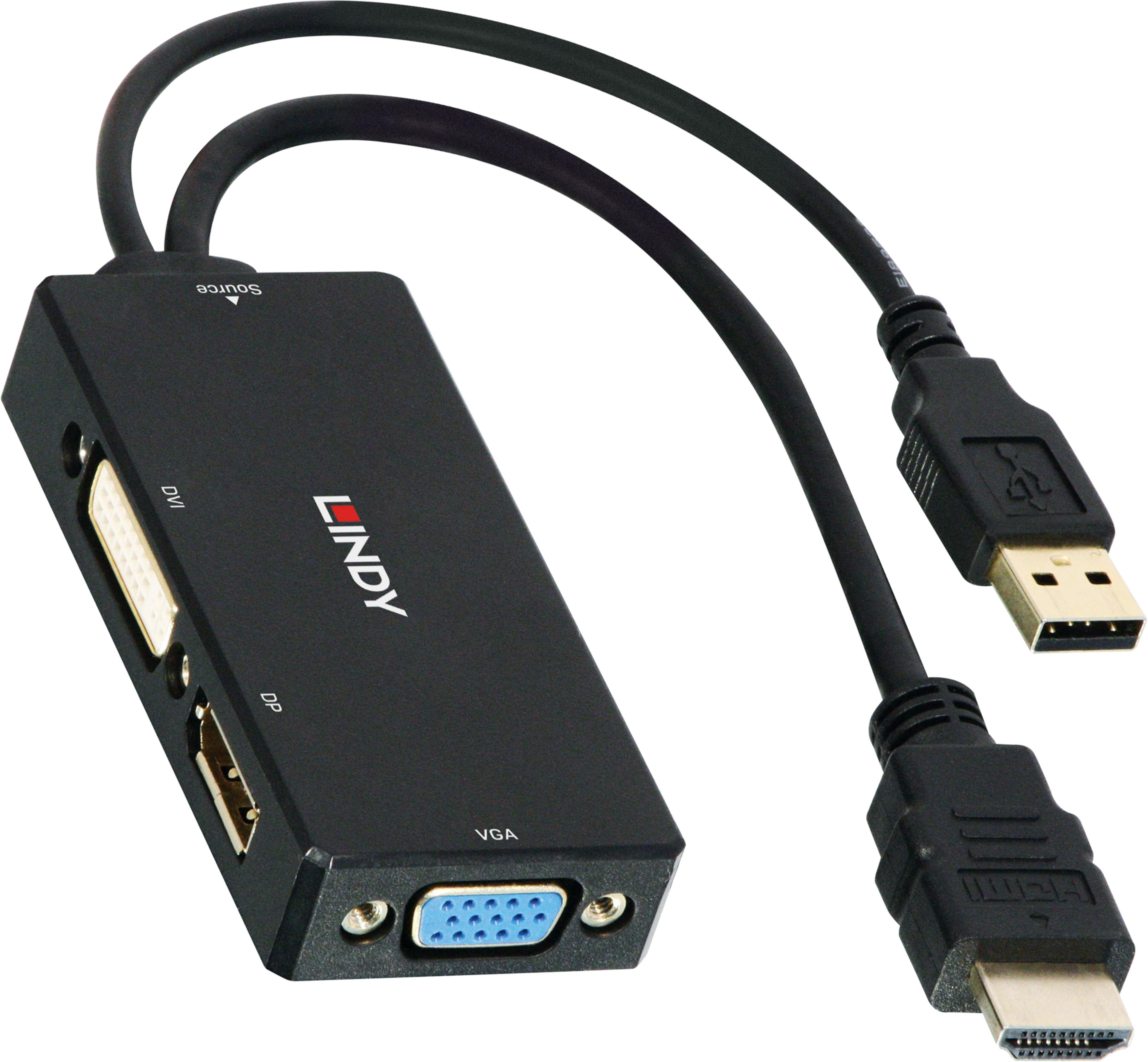 LINDY HDMI - DP/DVI-D/VGA Adapter