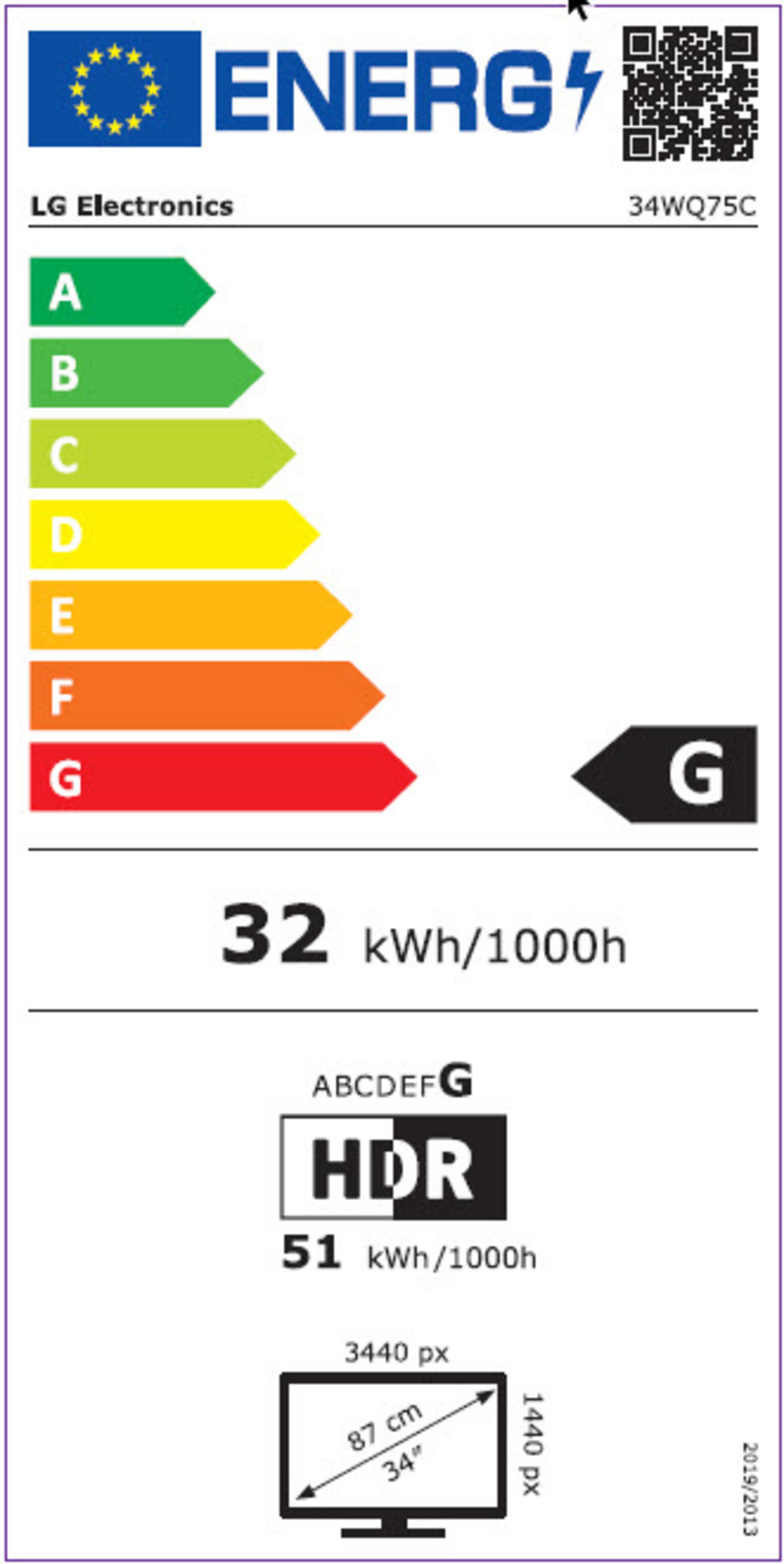 Monitor LG 34WQ75C-B Curved UltraWide