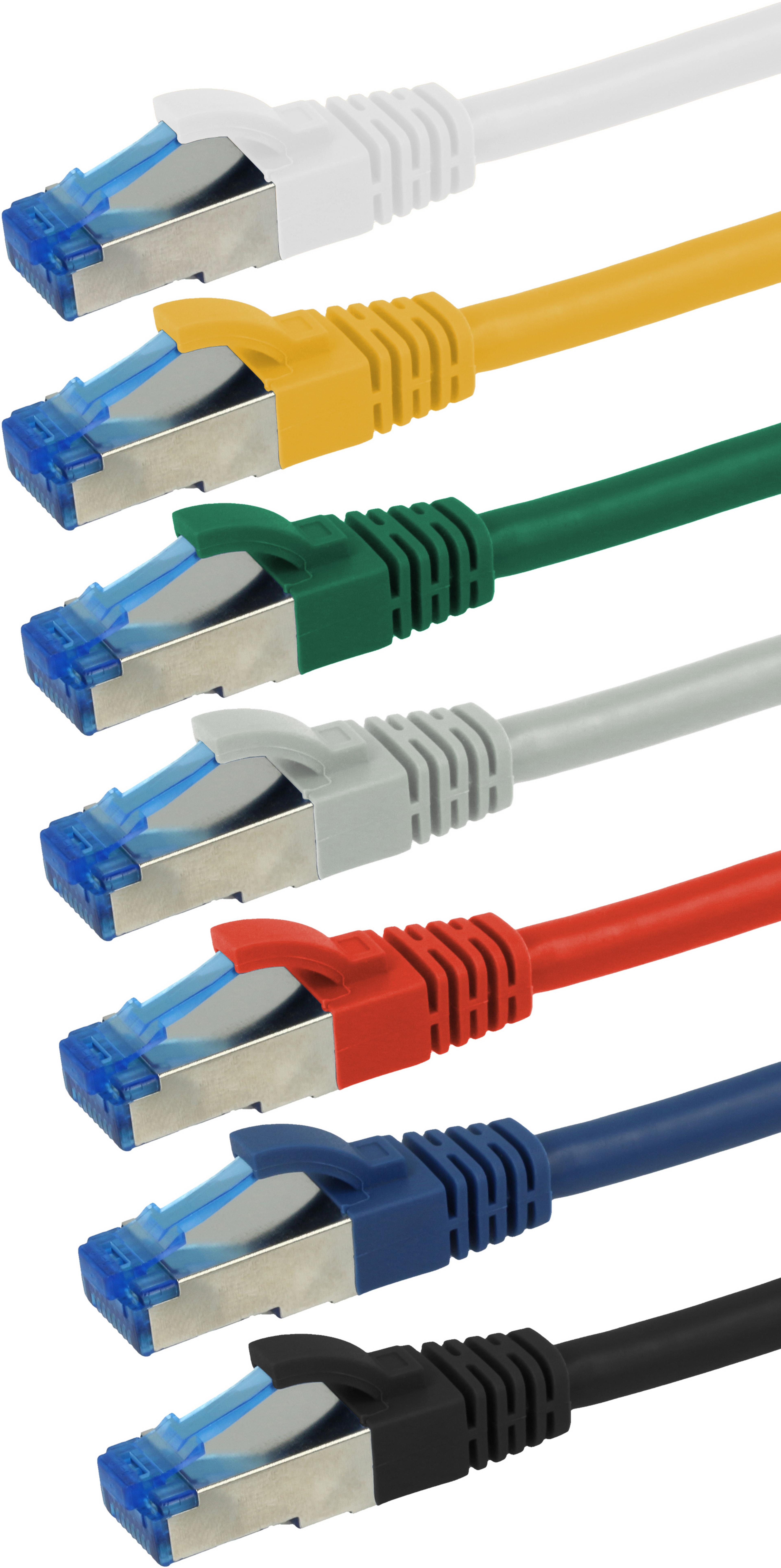 Patch kabel RJ45 S/FTP Cat6a 0,15m šedý