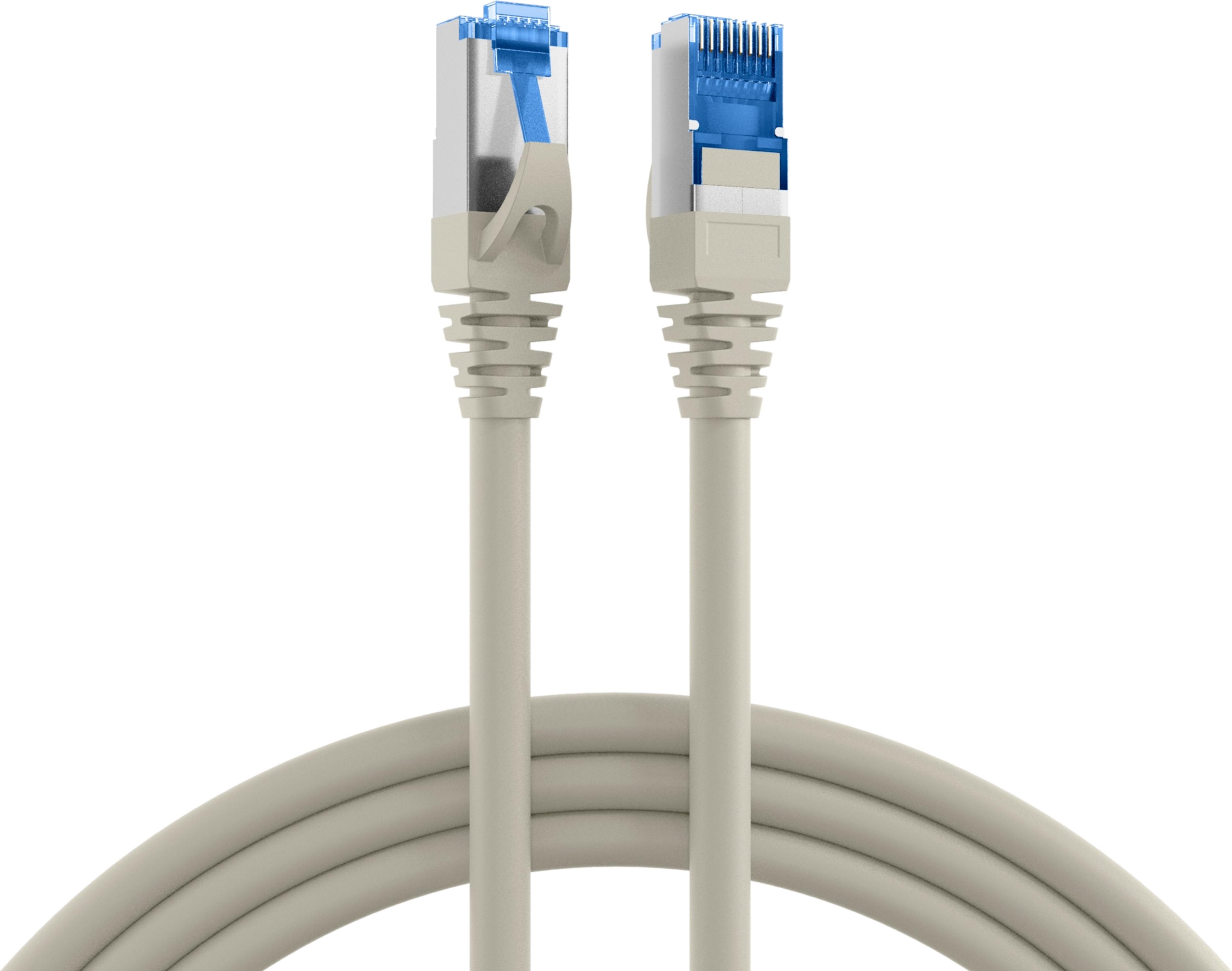 Patch Cable RJ45 S/FTP Cat6a 1m Grey