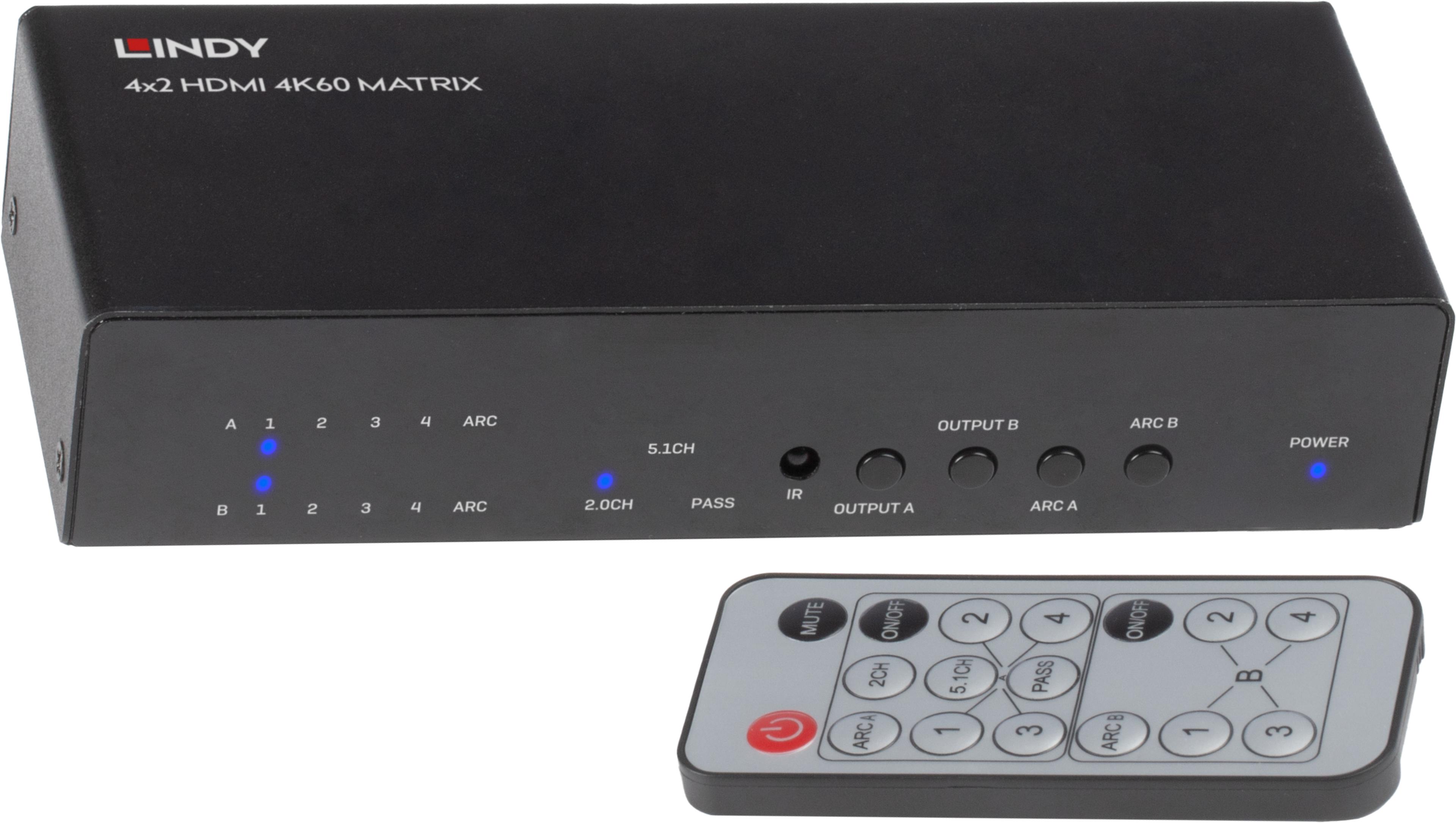 LINDY Matrix Switch 4x2 HDMI