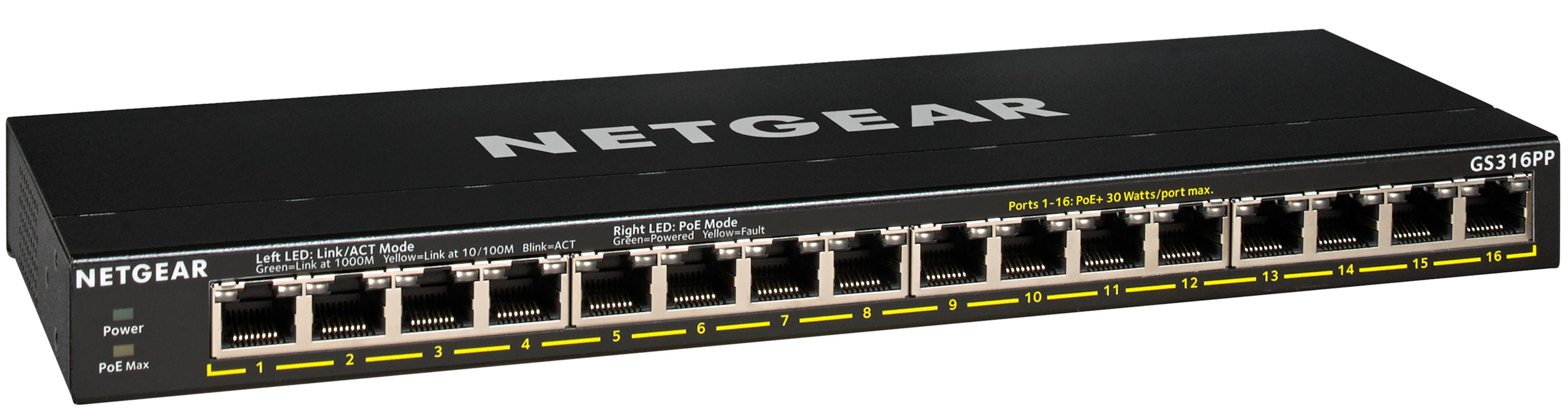 NETGEAR GS316PP PoE Gigabit Switch