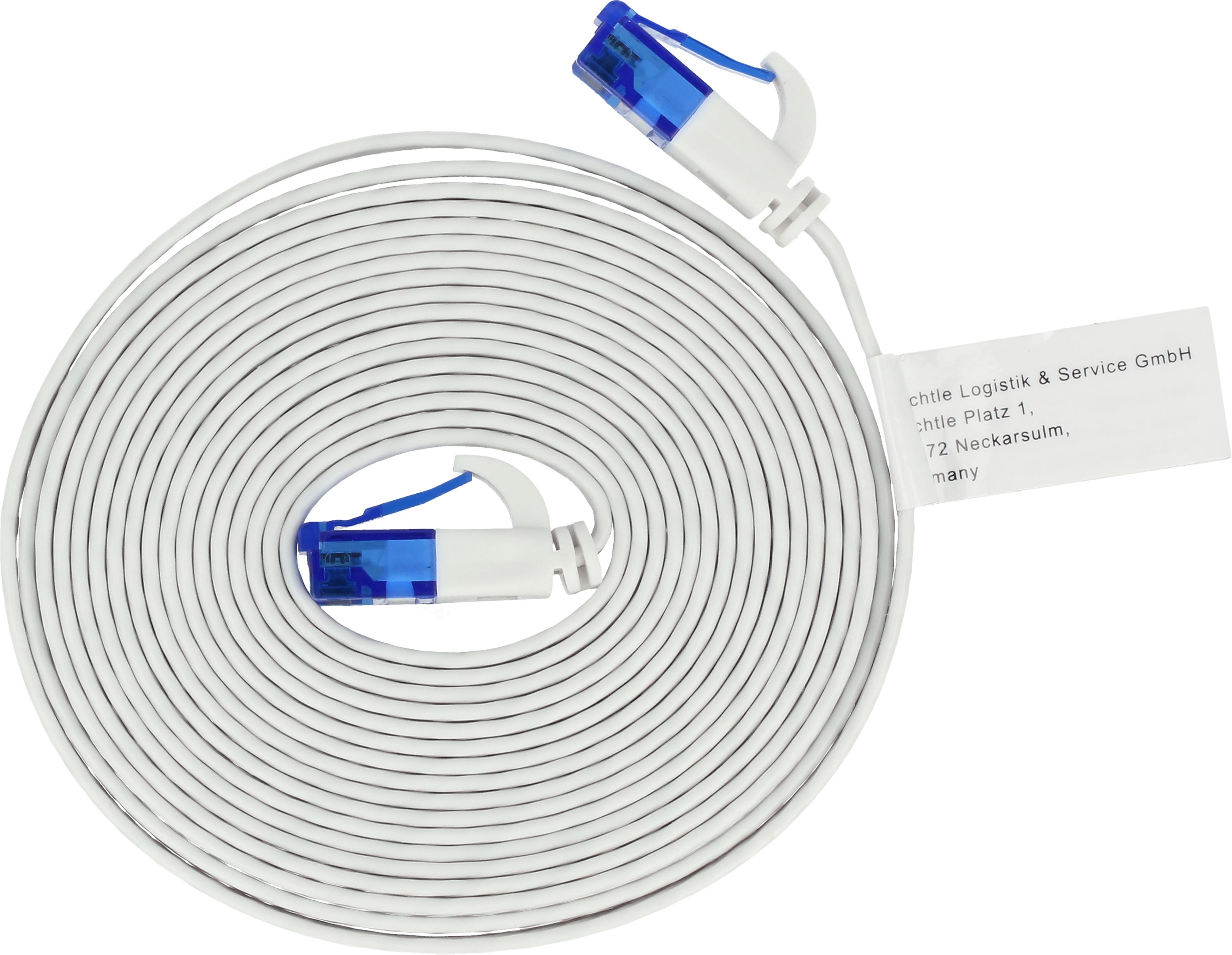 Patch Cable Flat RJ45 U/UTP Cat6a 10m