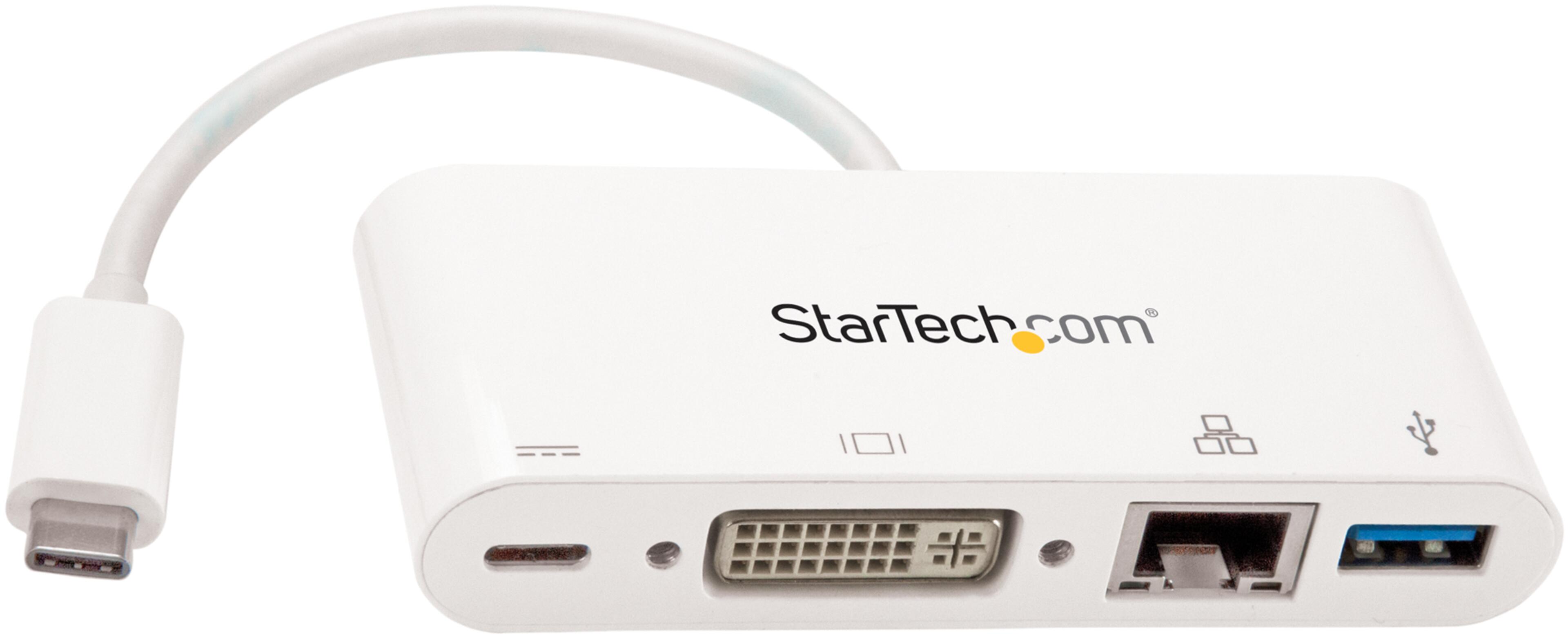 Adapter USB C/m - DVI-I+Ethernet+USB