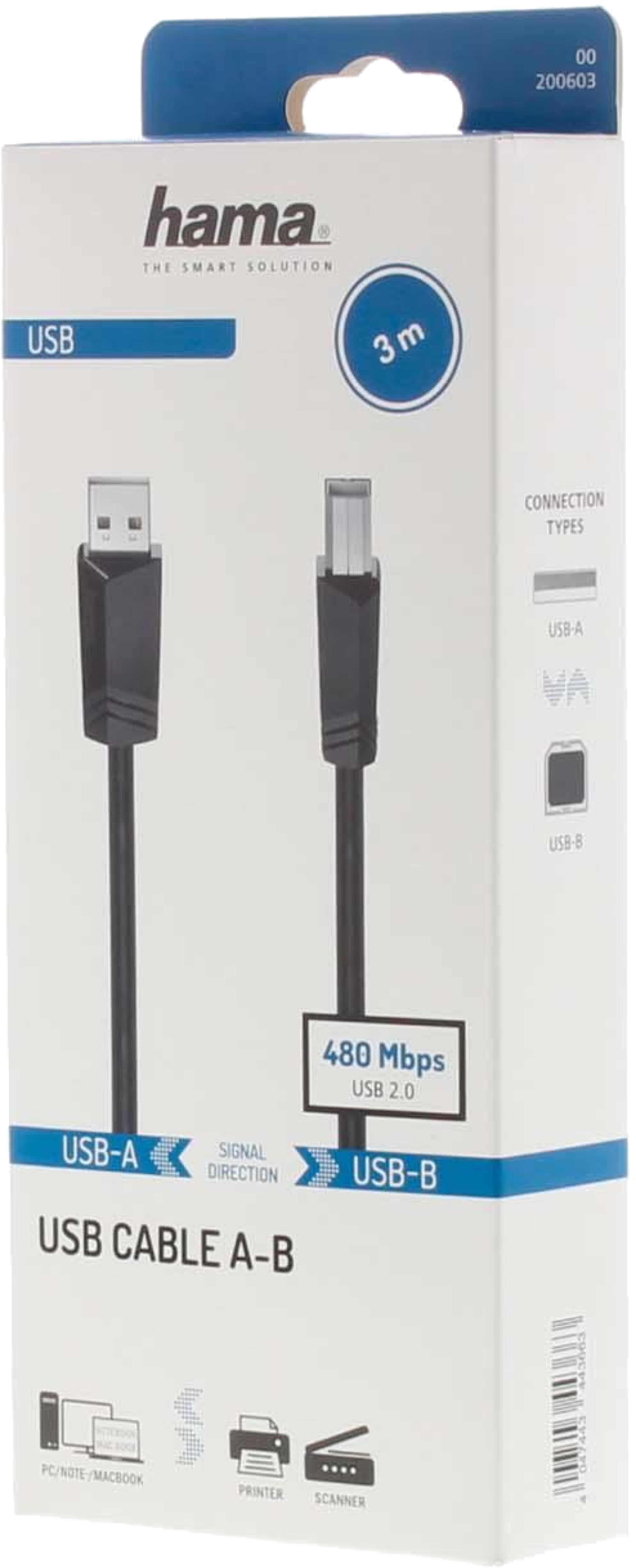 Hama USB Type-A - B Cable 3m