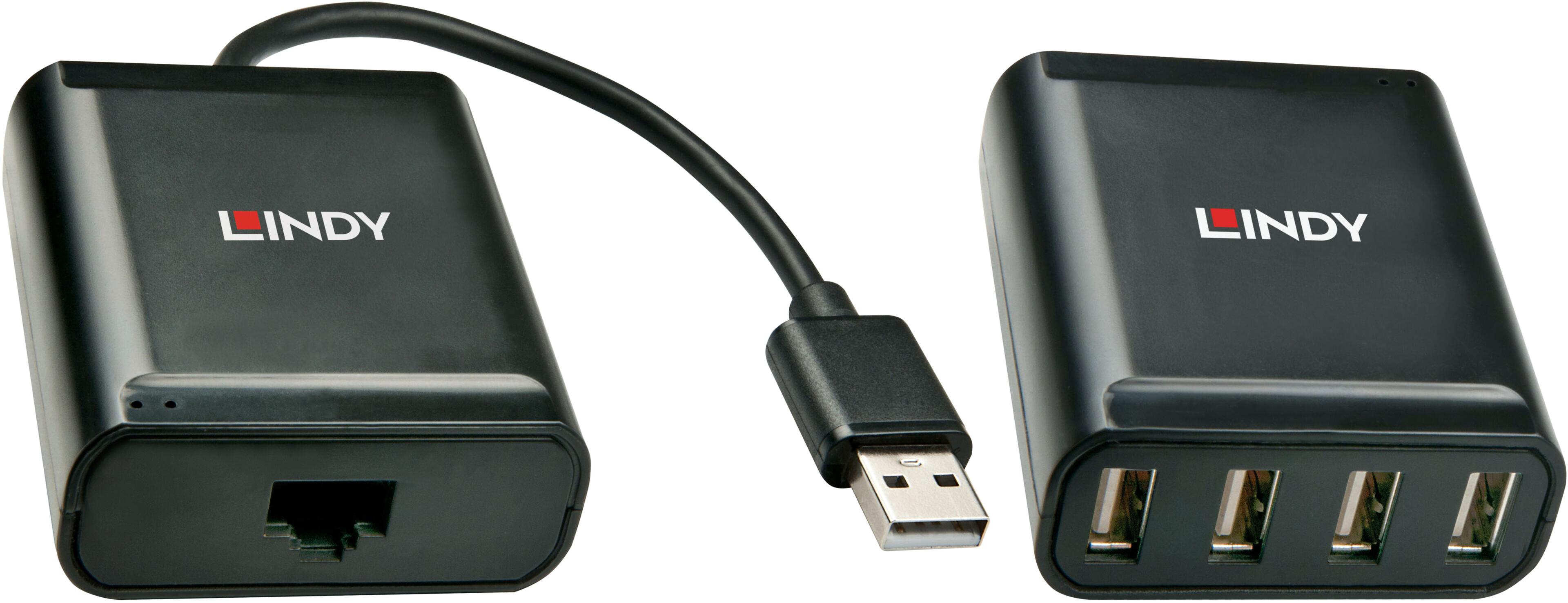 Extender USB 2.0 via Cat5 60 m + hub