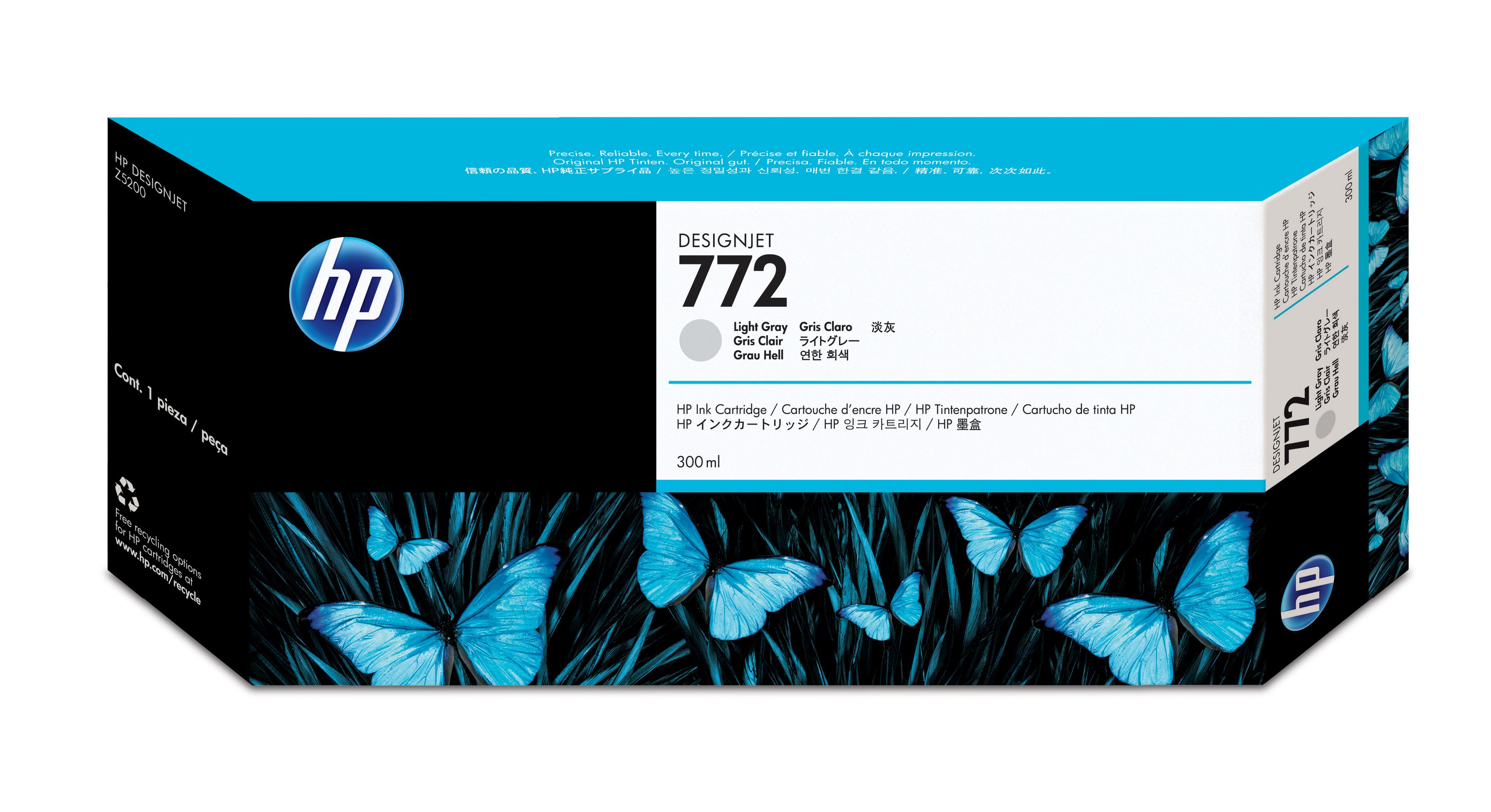 HP 772 Tinte 300 ml hellgrau